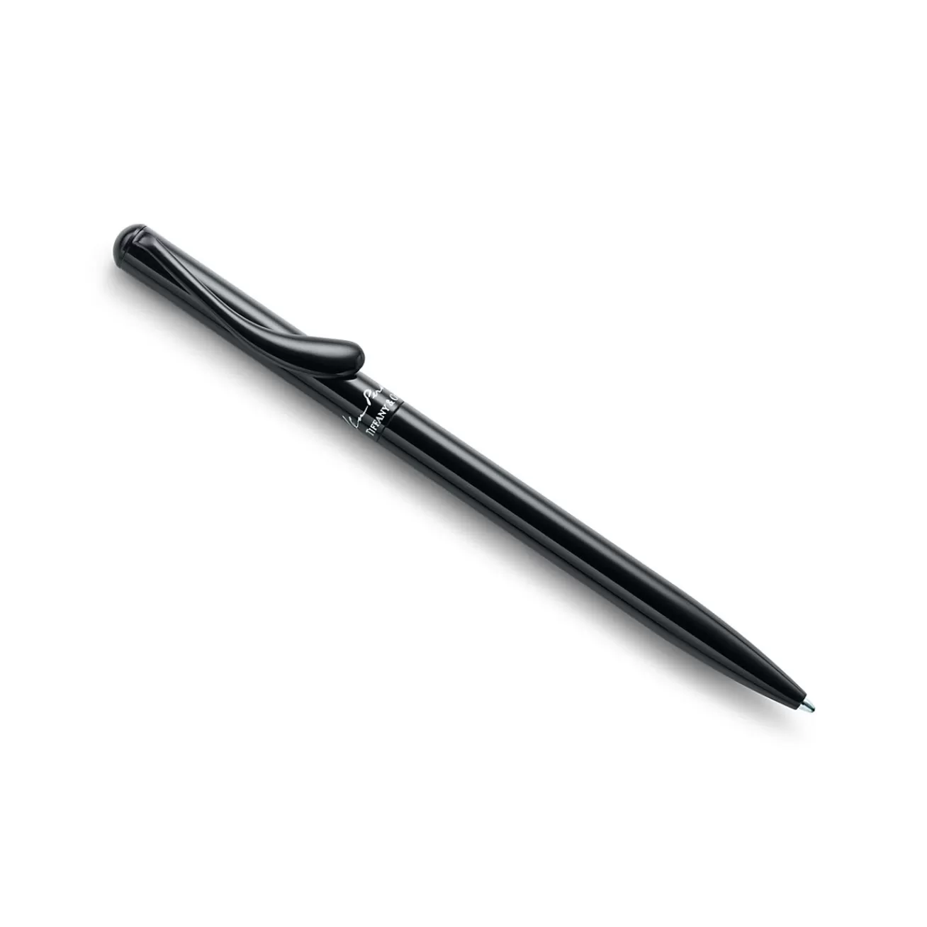 Tiffany & Co. Elsa Peretti® retractable ballpoint pen in black lacquer finish over brass. | ^ Stationery, Games & Unique Objects | Games & Novelties