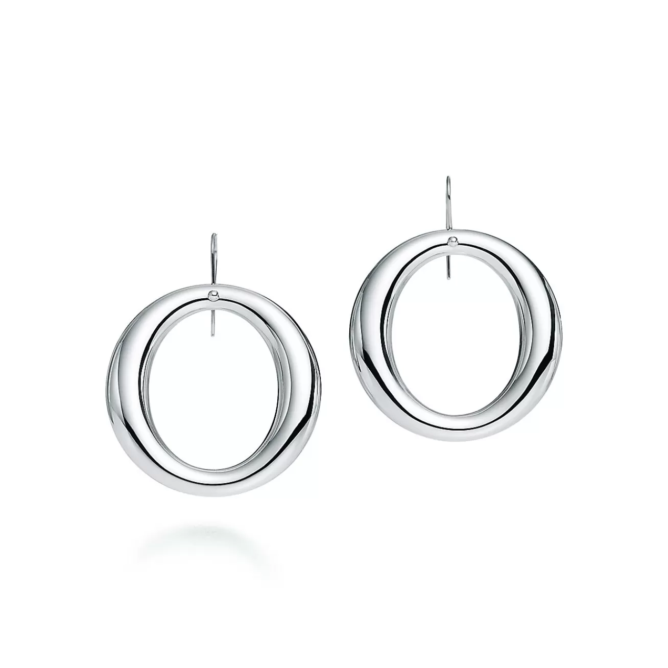 Tiffany & Co. Elsa Peretti® Sevillana™ hook earrings in sterling silver, medium. | ^ Earrings | Bold Silver Jewelry