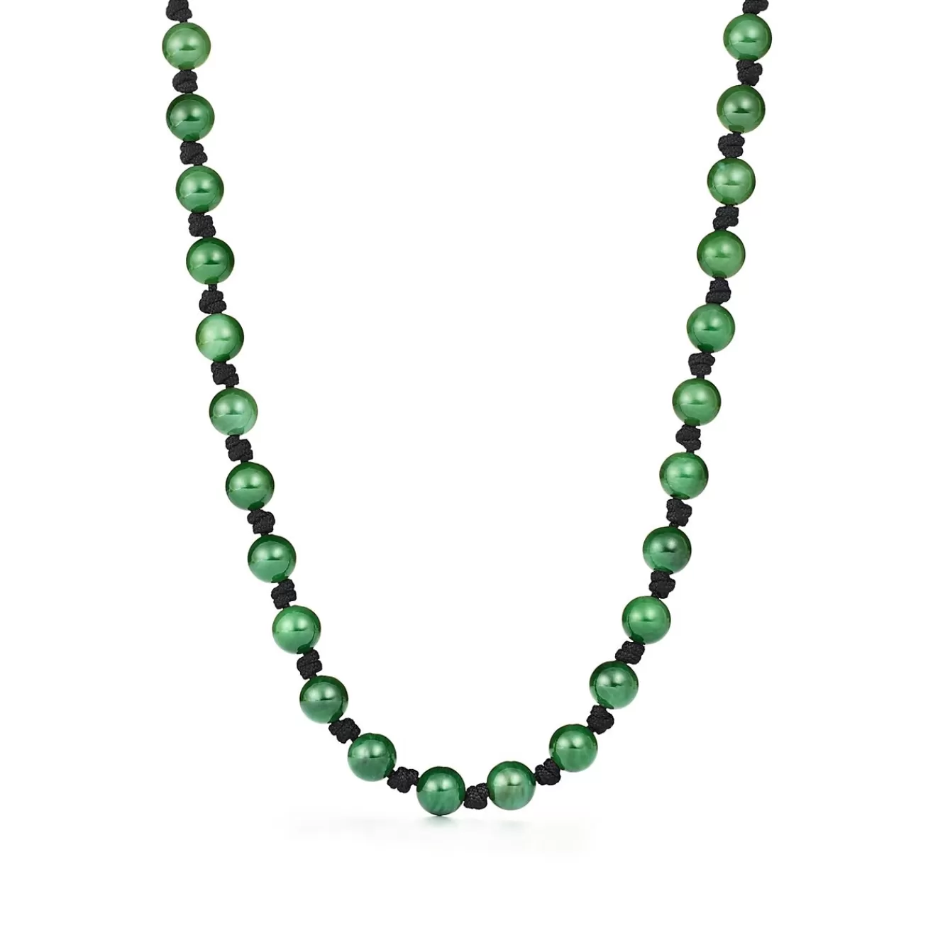Tiffany & Co. Elsa Peretti® Sphere necklace in green jade. | ^ Necklaces & Pendants | Colored Gemstone Jewelry