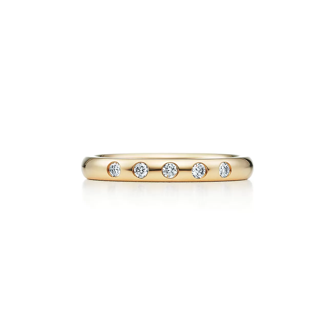 Tiffany & Co. Elsa Peretti® stacking band ring in 18k gold with diamonds. | ^Women Rings | Gold Jewelry