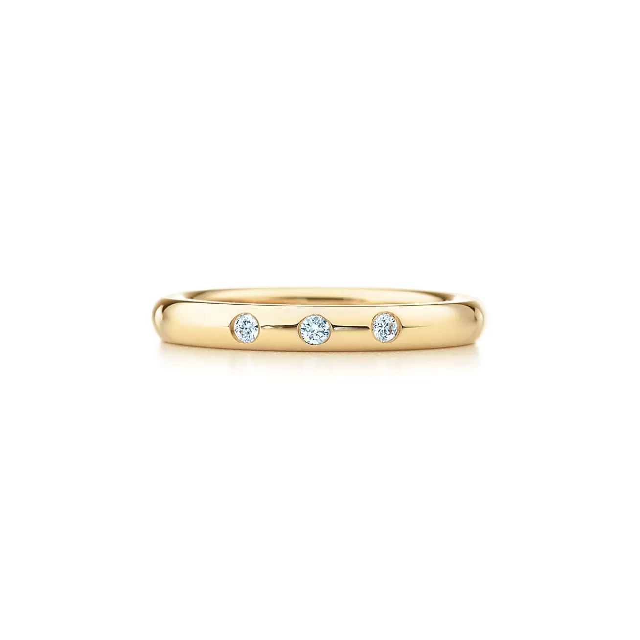 Tiffany & Co. Elsa Peretti® stacking band ring in 18k gold with diamonds. | ^Women Rings | Stacking Rings
