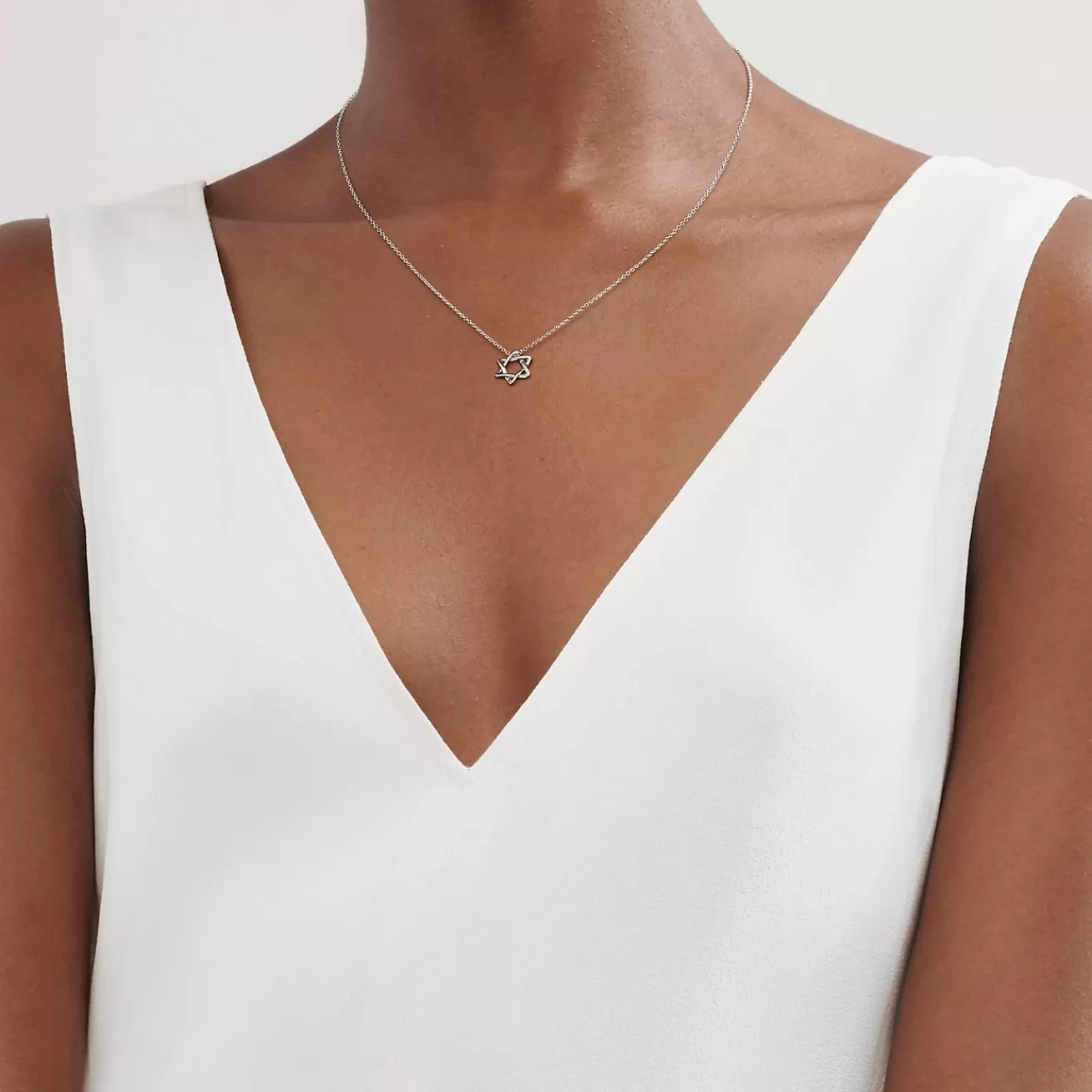 Tiffany & Co. Elsa Peretti® Star of David pendant in sterling silver, 12 mm wide. | ^ Necklaces & Pendants | Sterling Silver Jewelry