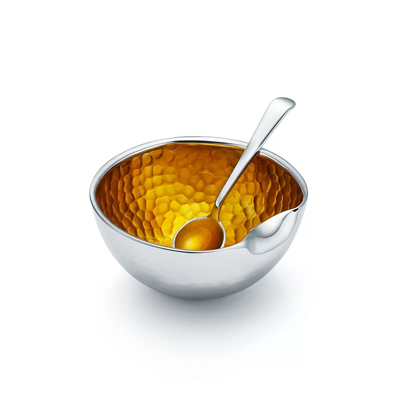 Tiffany & Co. Elsa Peretti® Thumbprint bowl in sterling silver with yellow enamel finish. | ^ Tableware | Decor