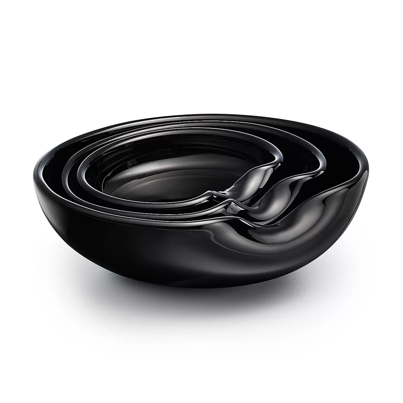 Tiffany & Co. Elsa Peretti® Thumbprint Dishes in Black Venetian Glass, Set of Three | ^ Tableware | Elsa Peretti Home