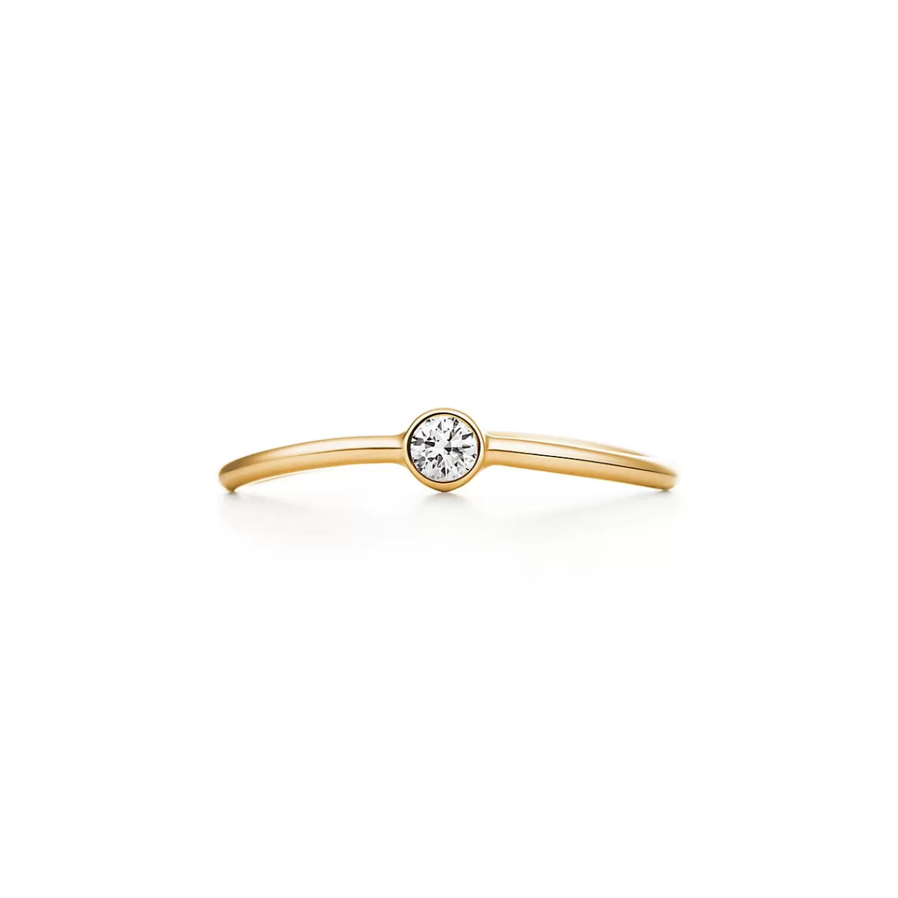 Tiffany & Co. Elsa Peretti® Wave single-row diamond ring in 18k gold. | ^ Rings | Gold Jewelry