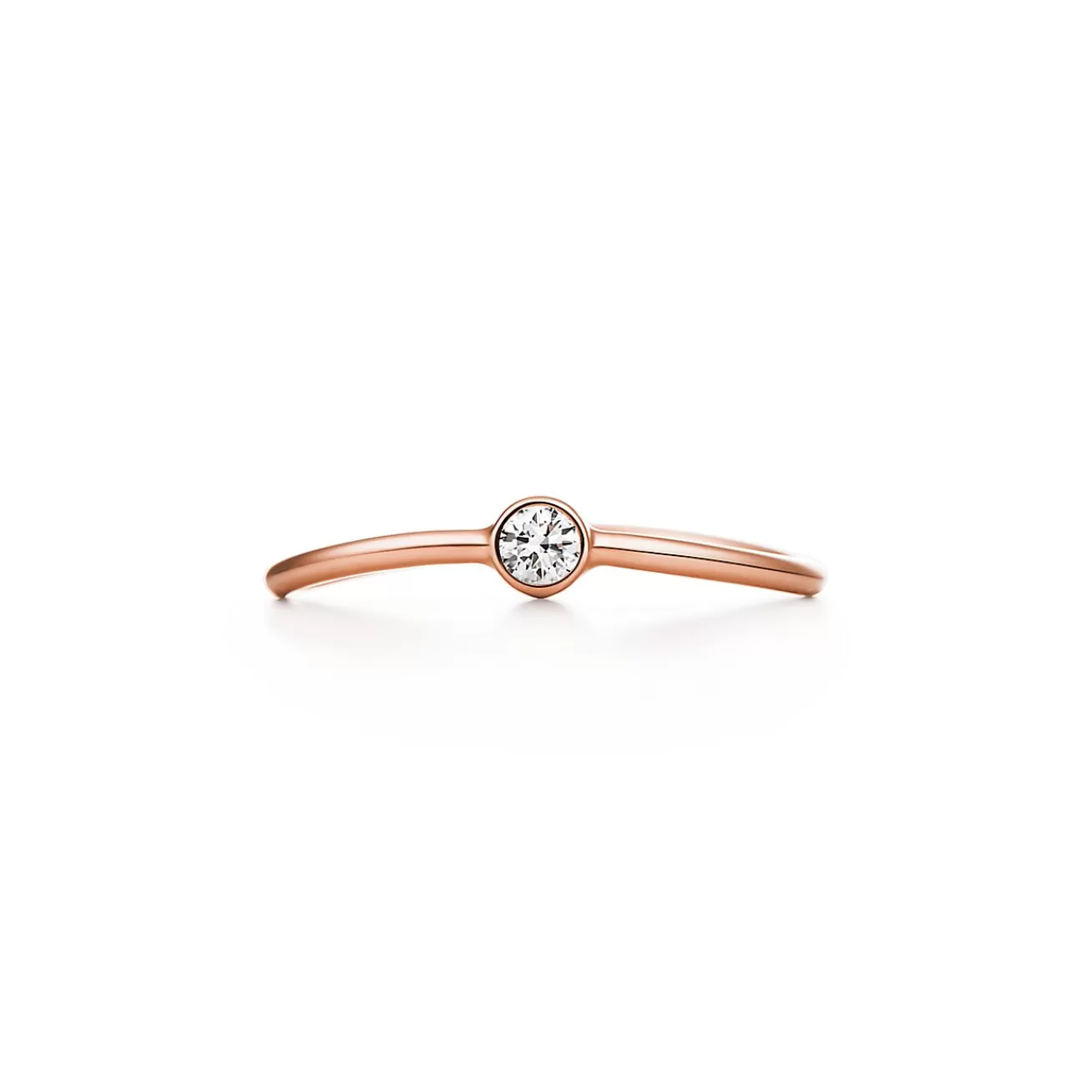 Tiffany & Co. Elsa Peretti® Wave single-row diamond ring in 18k rose gold. | ^ Rings | Elsa Peretti®