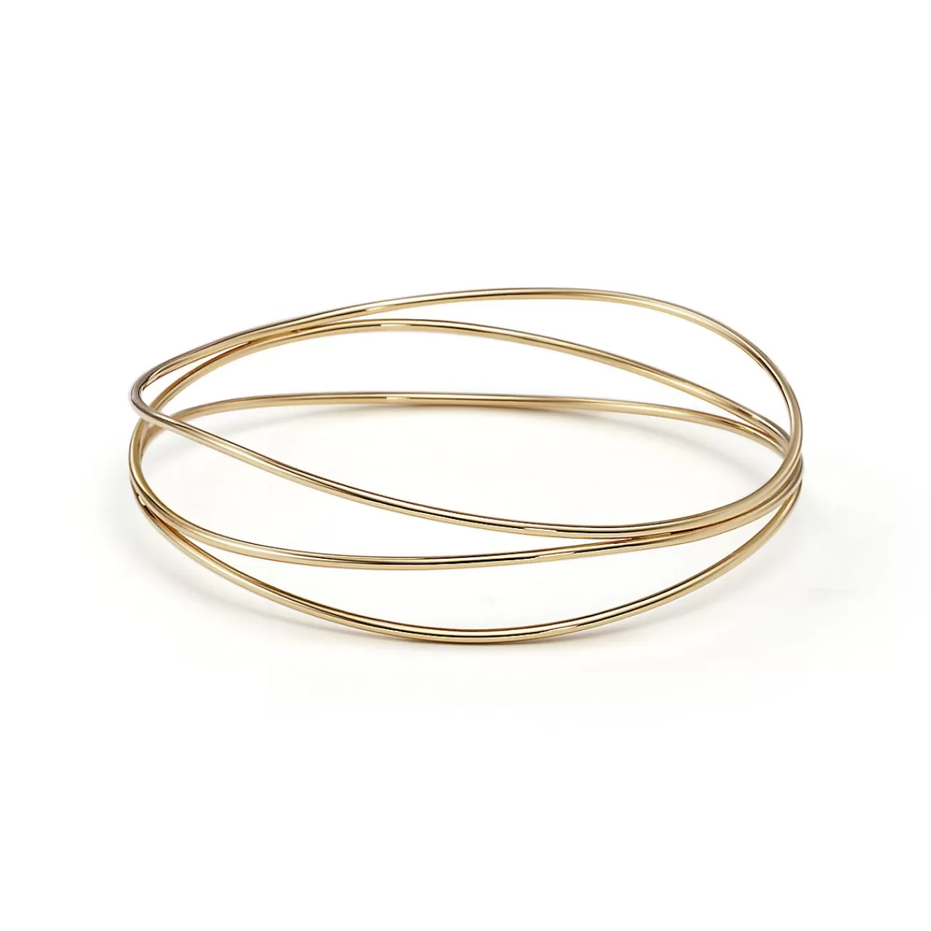 Tiffany & Co. Elsa Peretti® Wave three-row bangle in 18k gold, medium. | ^ Bracelets | Gold Jewelry