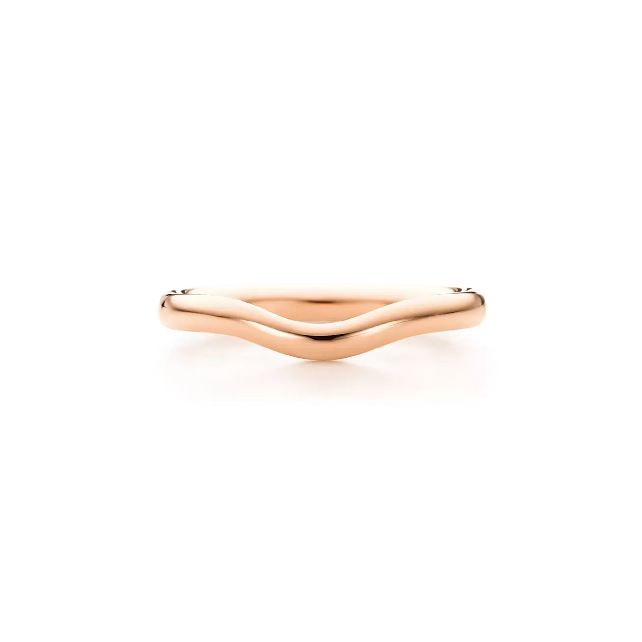 Tiffany & Co. Elsa Peretti® wedding band ring in 18k rose gold, 2 mm wide. | ^Women Rings | Rose Gold Jewelry