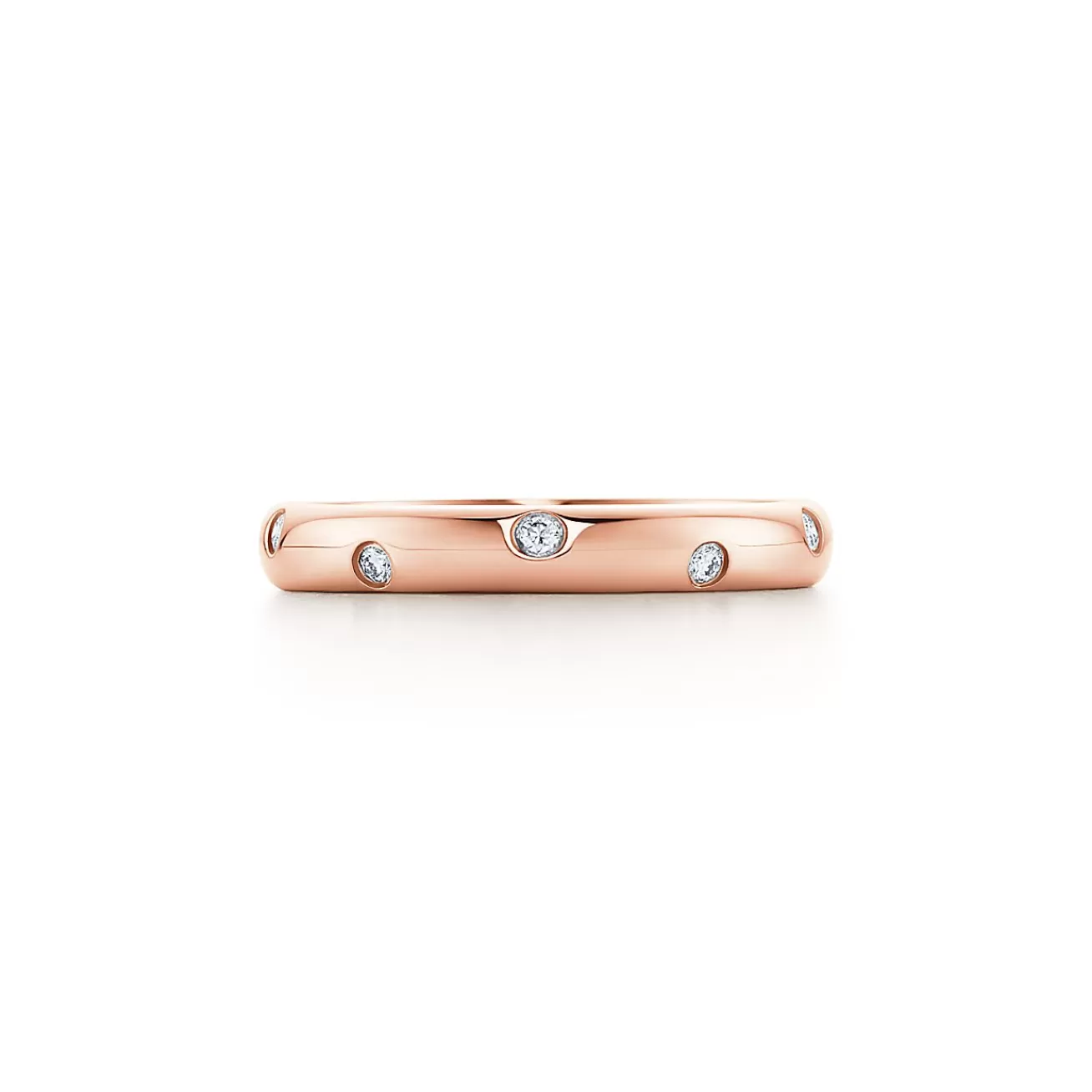 Tiffany & Co. Etoile band ring in 18k rose gold with diamonds, 3 mm wide. | ^Women Rings | Rose Gold Jewelry