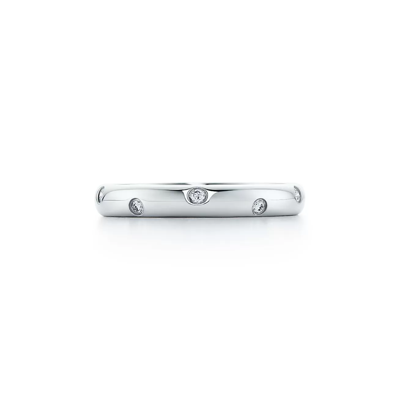Tiffany & Co. Etoile band ring in platinum with diamonds, 3 mm wide. | ^Women Rings | Stacking Rings