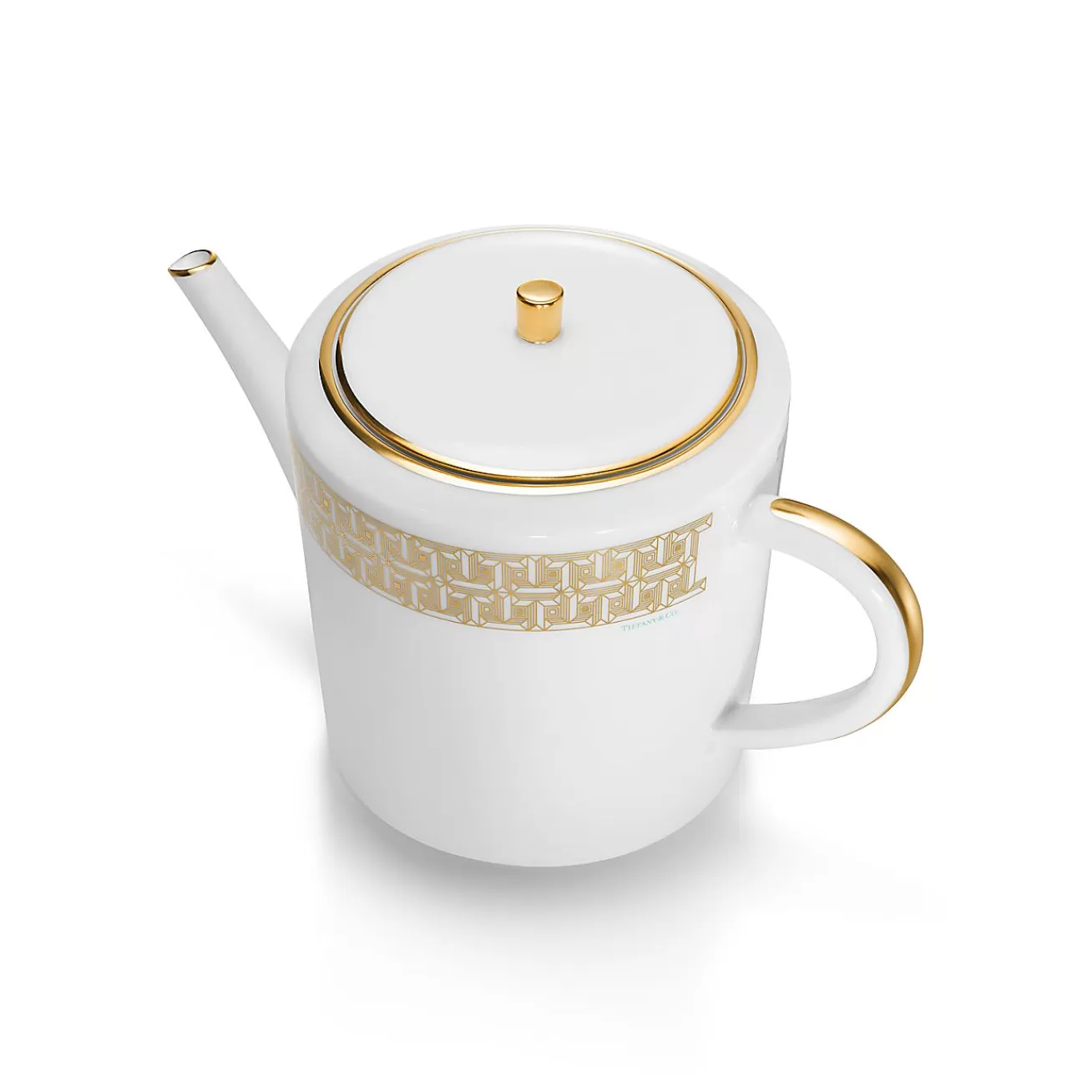 Tiffany & Co. Gold Tiffany T True Teapot with a Hand-painted Gold Rim | ^ Tableware | Coffee & Tea