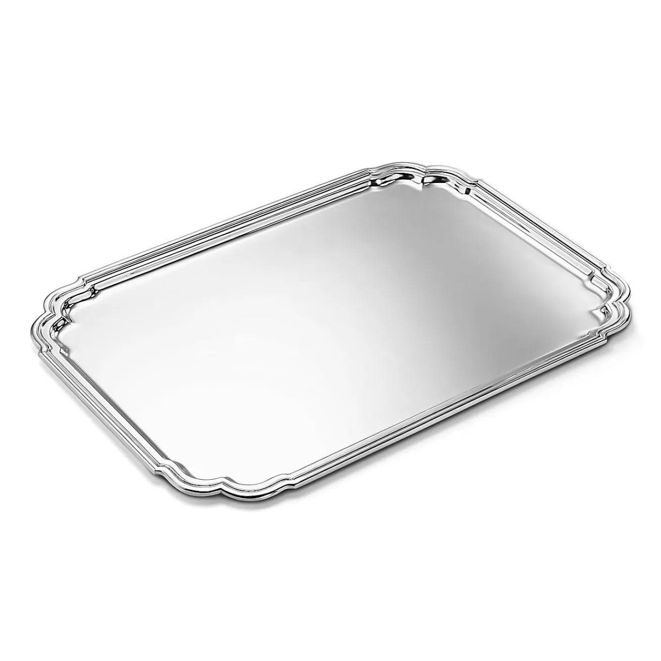 Tiffany & Co. Governor cut-corner rectangular tray in sterling silver. | ^ Gifts to Personalize | Tableware