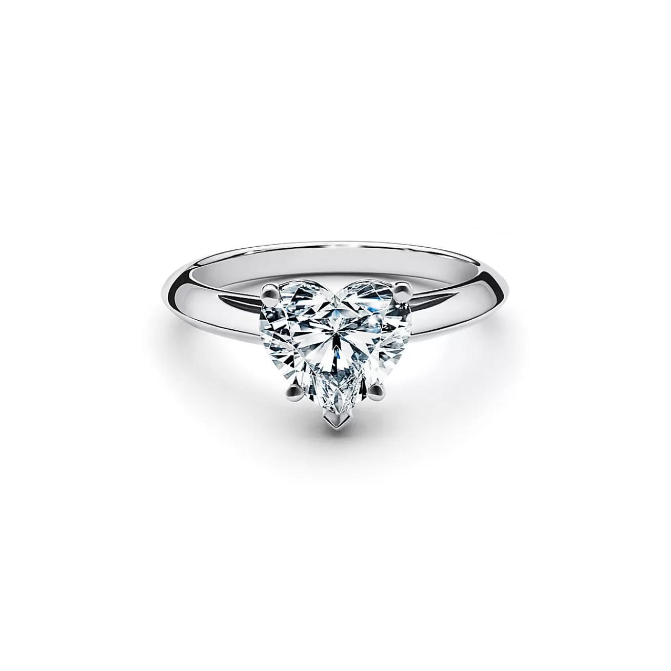 Tiffany & Co. Heart-shaped diamond engagement ring in platinum. | ^ Engagement Rings