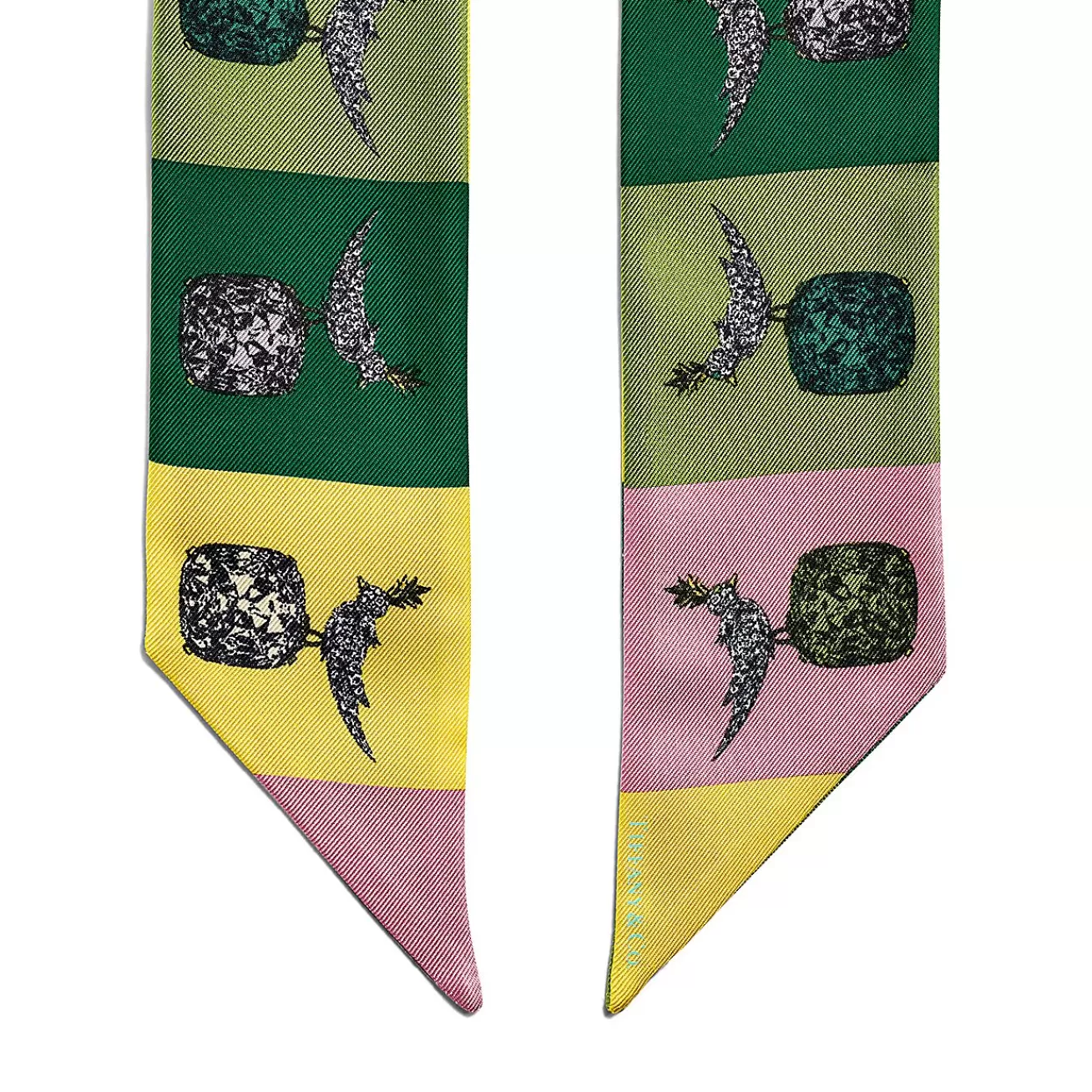 Tiffany & Co. Jean Schlumberger by Tiffany Bird on a Rock Ribbon Scarf in Citrine Yellow Silk | ^Women Scarves & Stoles | Women's Accessories