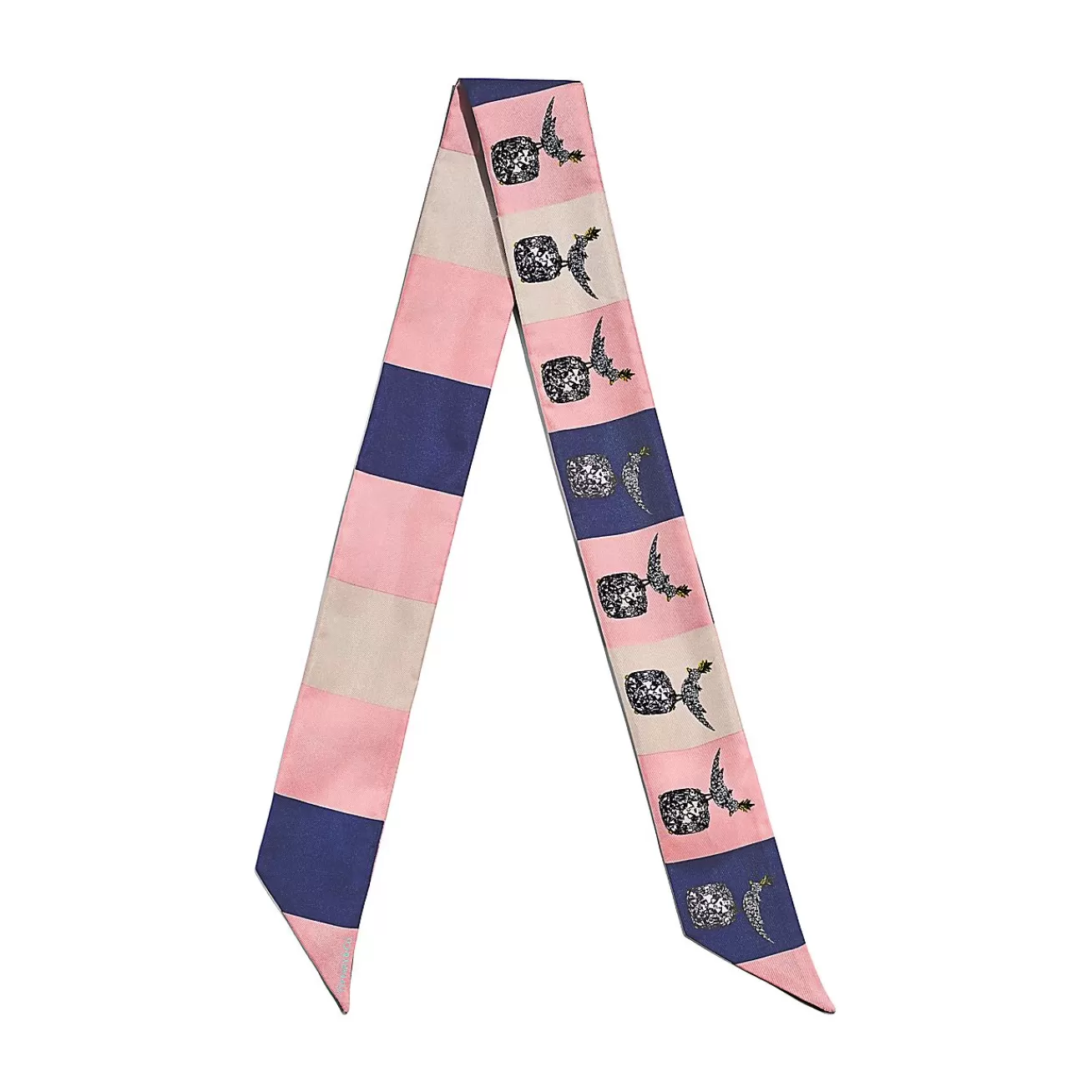Tiffany & Co. Jean Schlumberger by Tiffany Bird on a Rock Ribbon Scarf in Crystal Pink Silk | ^Women Scarves & Stoles | Women's Accessories