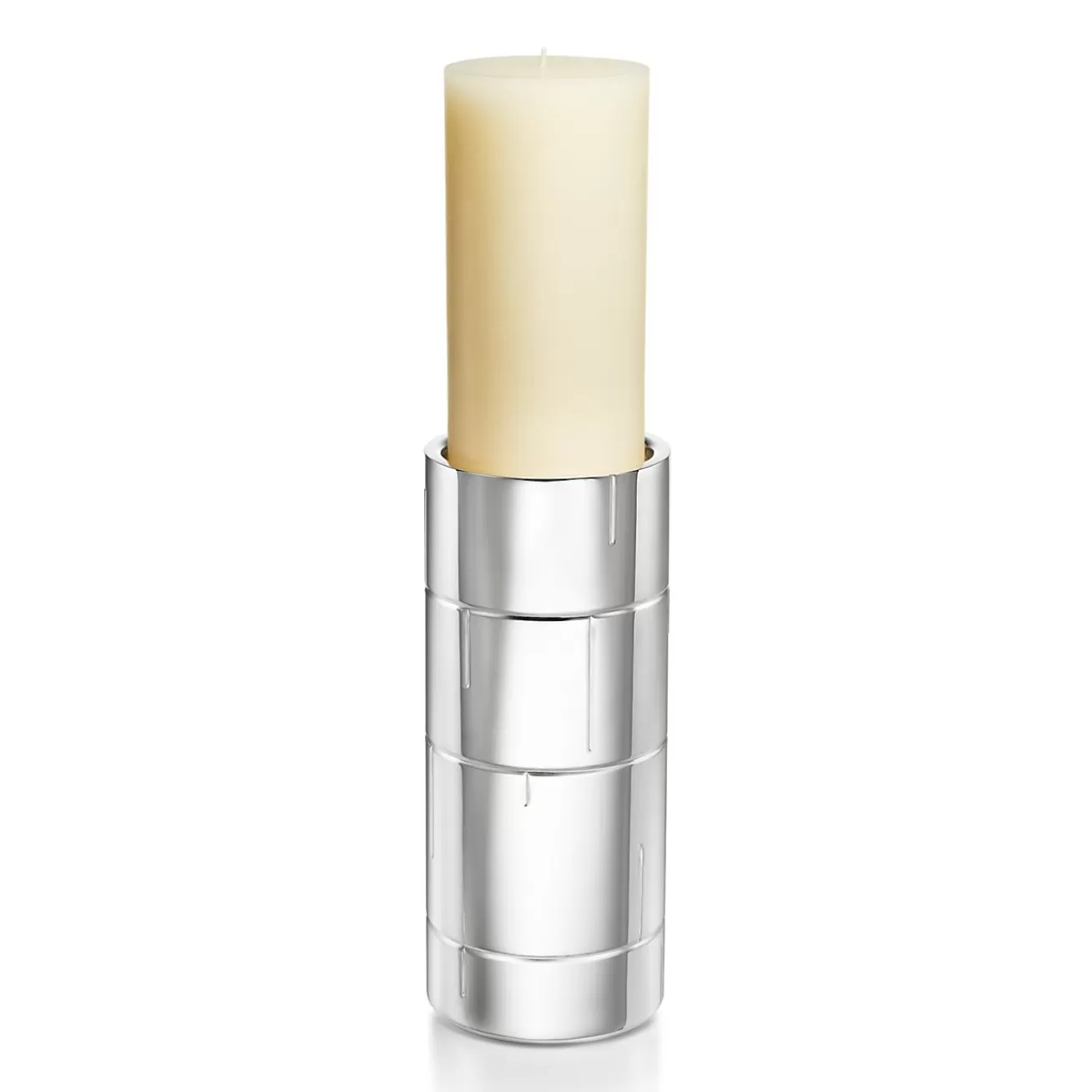 Tiffany & Co. Modern Bamboo Pillar Candleholder in Sterling Silver | ^ The Home | Housewarming Gifts