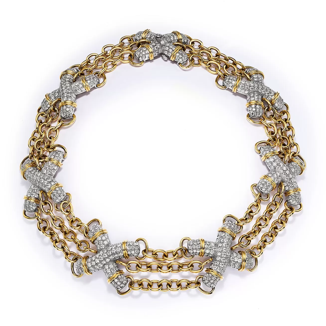 Tiffany & Co. Necklace in Yellow Gold and Platinum with Diamonds | ^ Necklaces & Pendants | Gold Jewelry