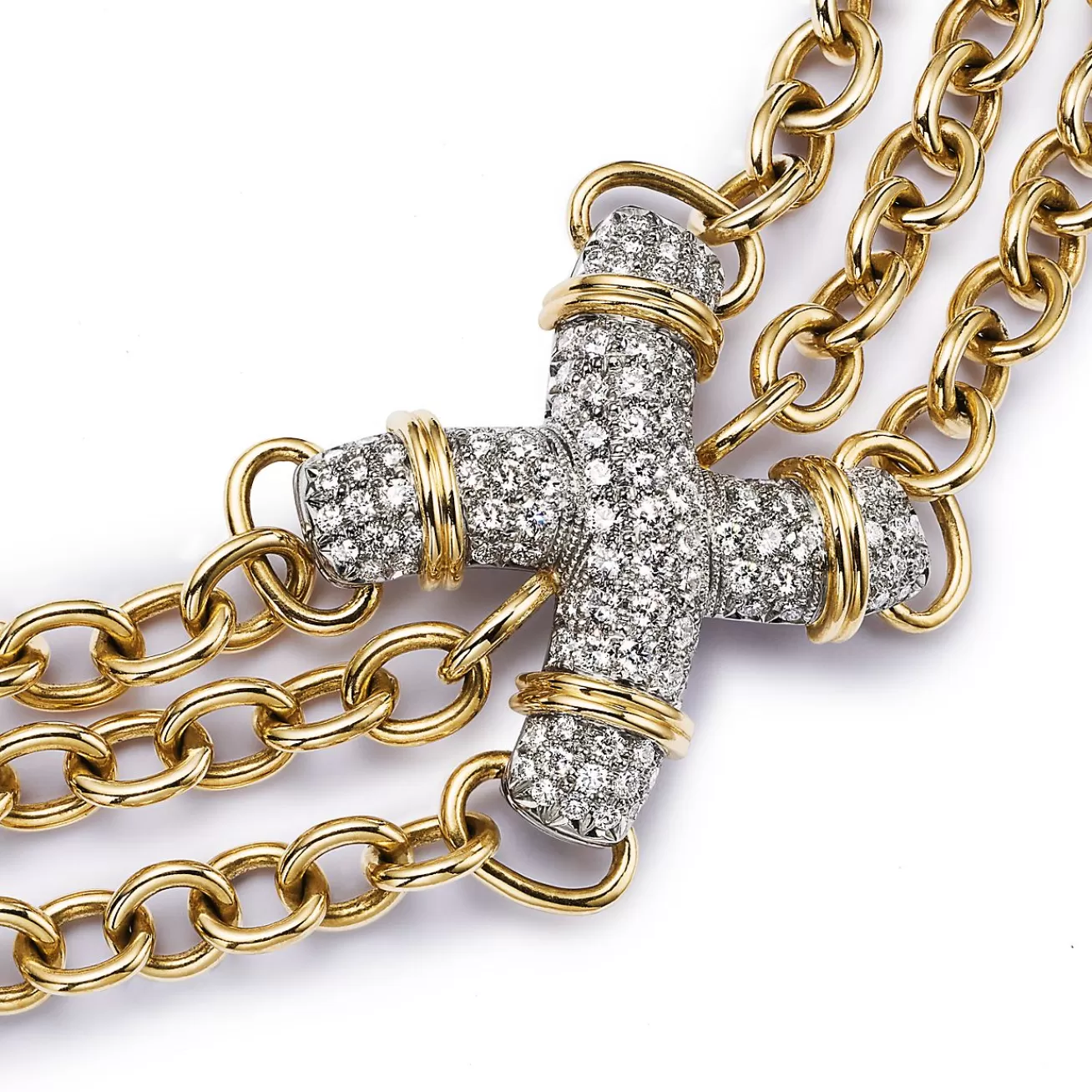 Tiffany & Co. Necklace in Yellow Gold and Platinum with Diamonds | ^ Necklaces & Pendants | Gold Jewelry