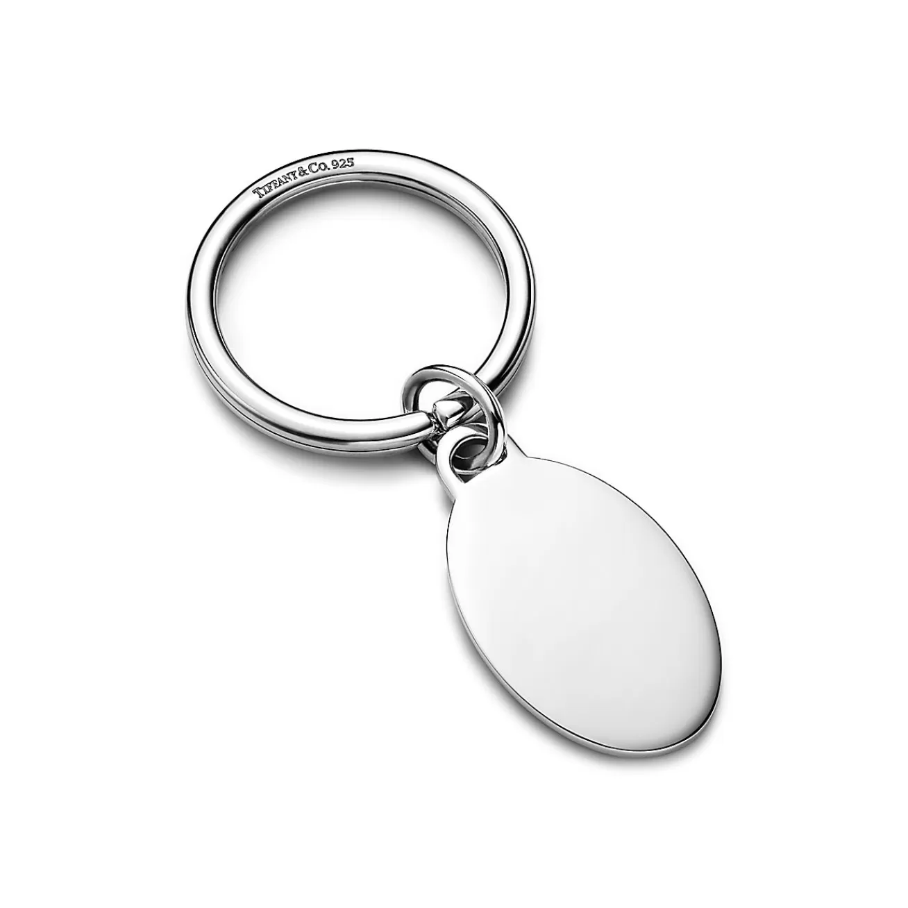 Tiffany & Co. Oval tag key ring in sterling silver. | ^ Key Rings | Accessories