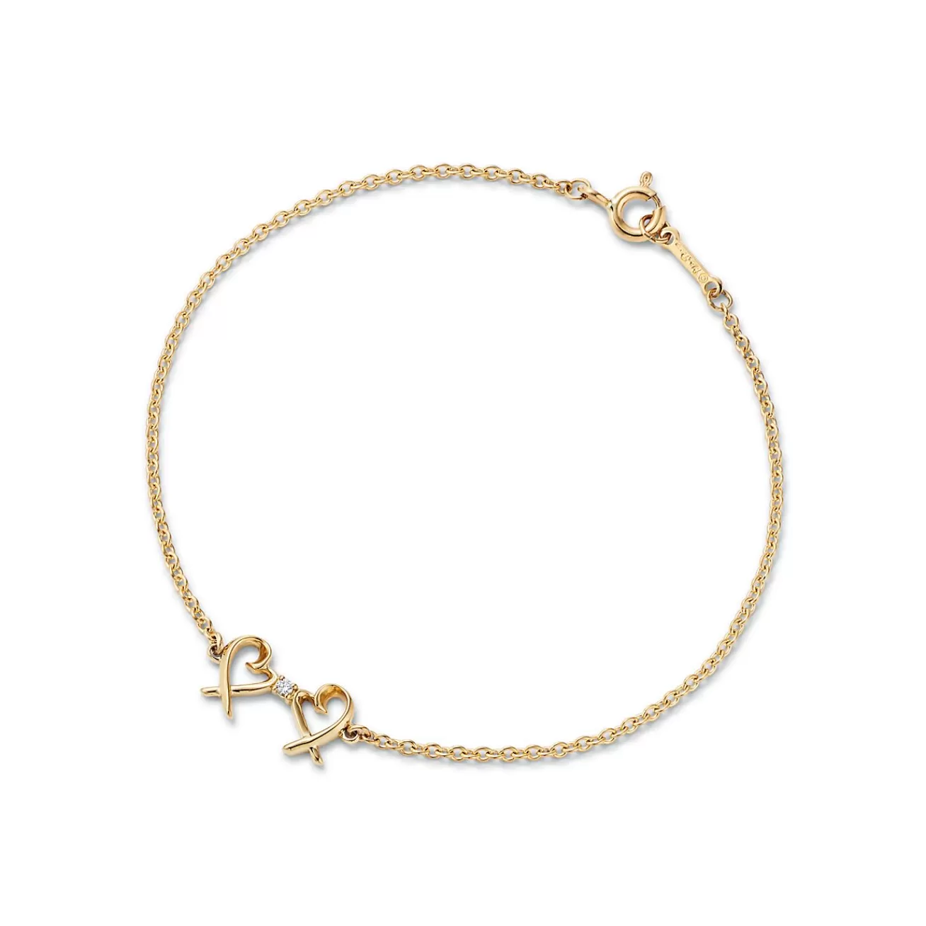Tiffany & Co. Paloma Picasso® Double Loving Heart bracelet in 18k gold with diamonds, medium. | ^ Bracelets | Gifts for Her