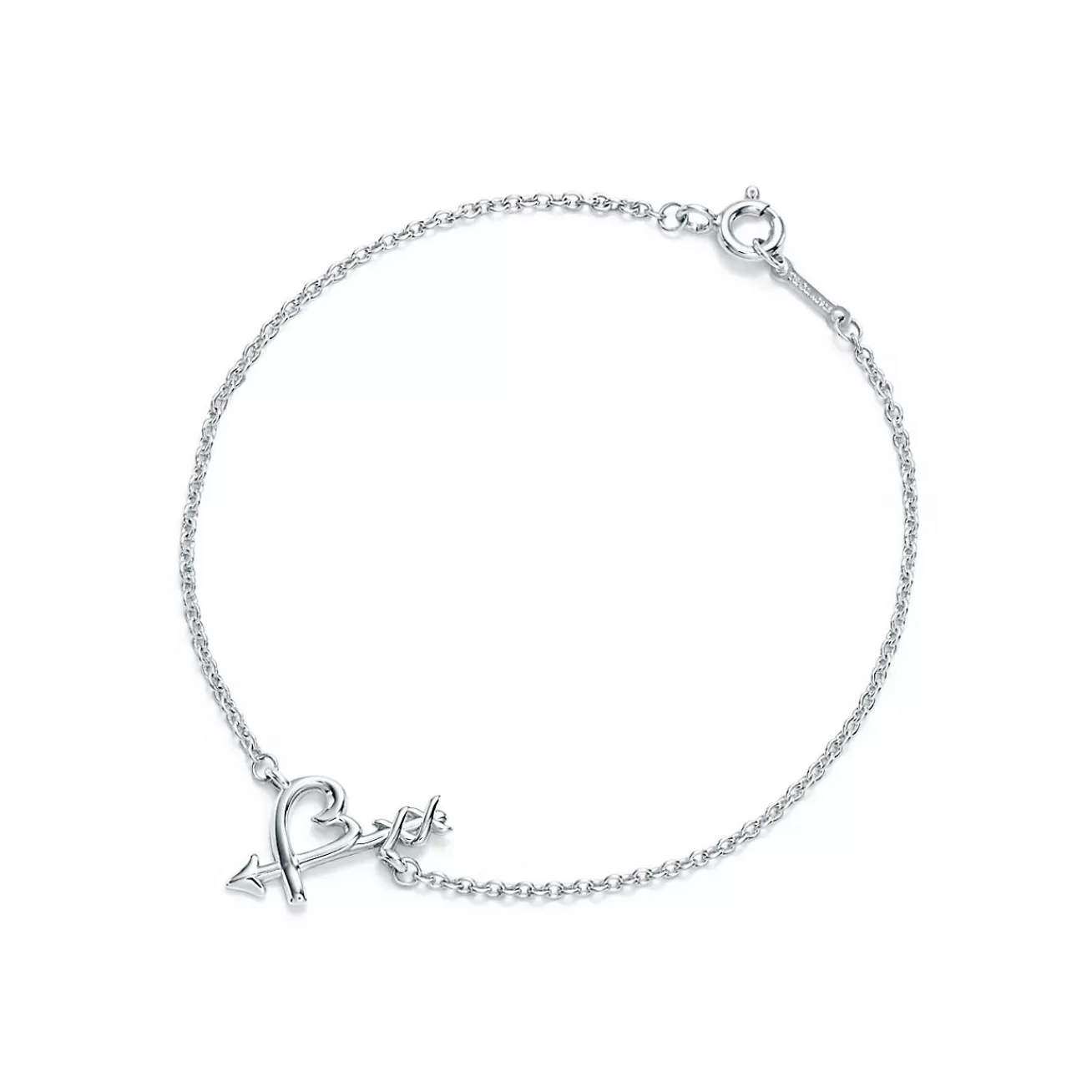 Tiffany & Co. Paloma Picasso® Loving Heart arrow bracelet in sterling silver, medium. | ^ Bracelets | Sterling Silver Jewelry