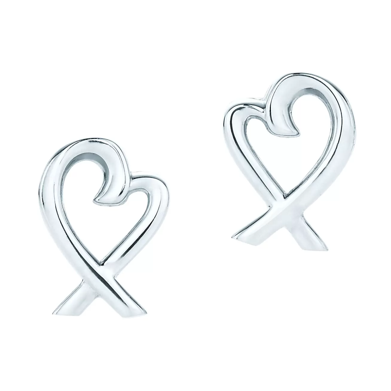 Tiffany & Co. Paloma Picasso® Loving Heart earrings in sterling silver. | ^ Earrings | Sterling Silver Jewelry