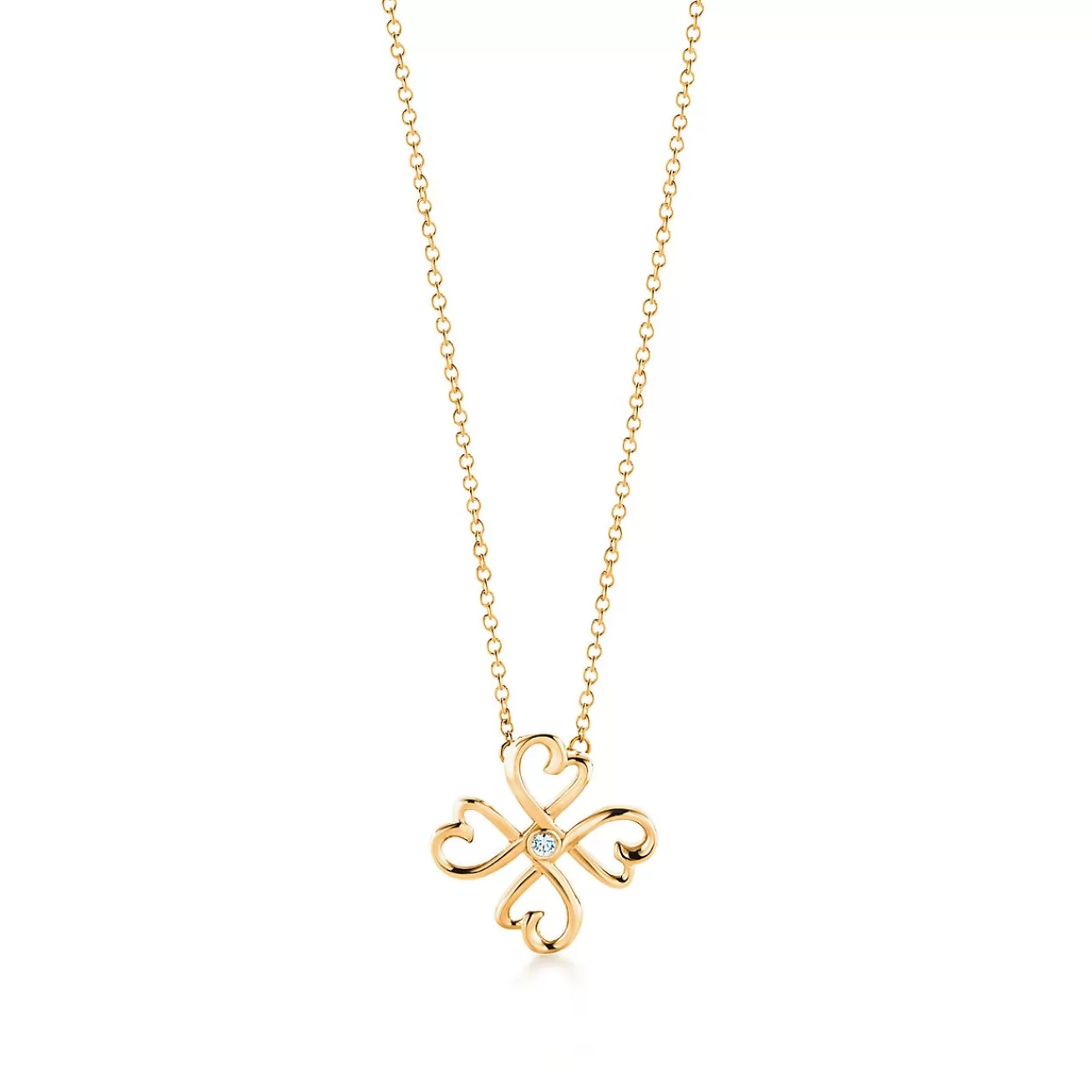 Tiffany & Co. Paloma Picasso® Loving Heart pendant in 18k gold with a diamond. | ^ Necklaces & Pendants | Gold Jewelry