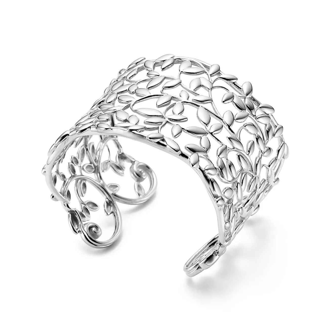 Tiffany & Co. Paloma Picasso® Olive Leaf cuff in sterling silver, medium. | ^ Bracelets | Sterling Silver Jewelry