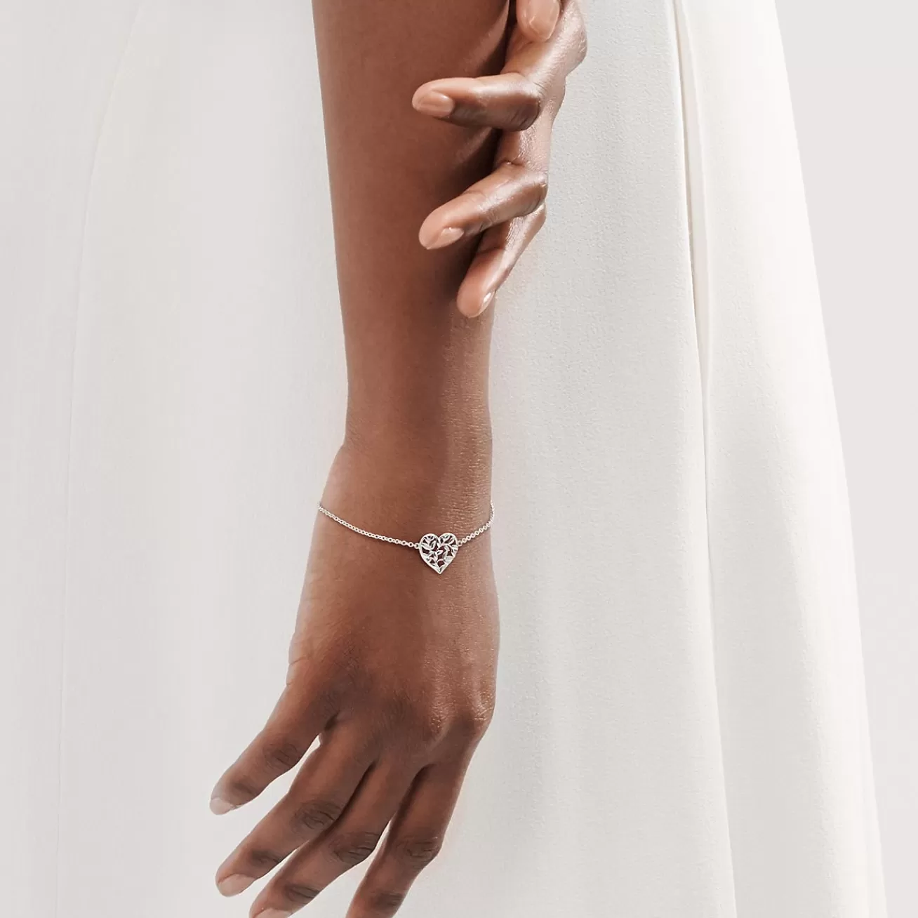 Tiffany & Co. Paloma Picasso® Olive Leaf heart bracelet in sterling silver. | ^ Bracelets | Gifts for Her