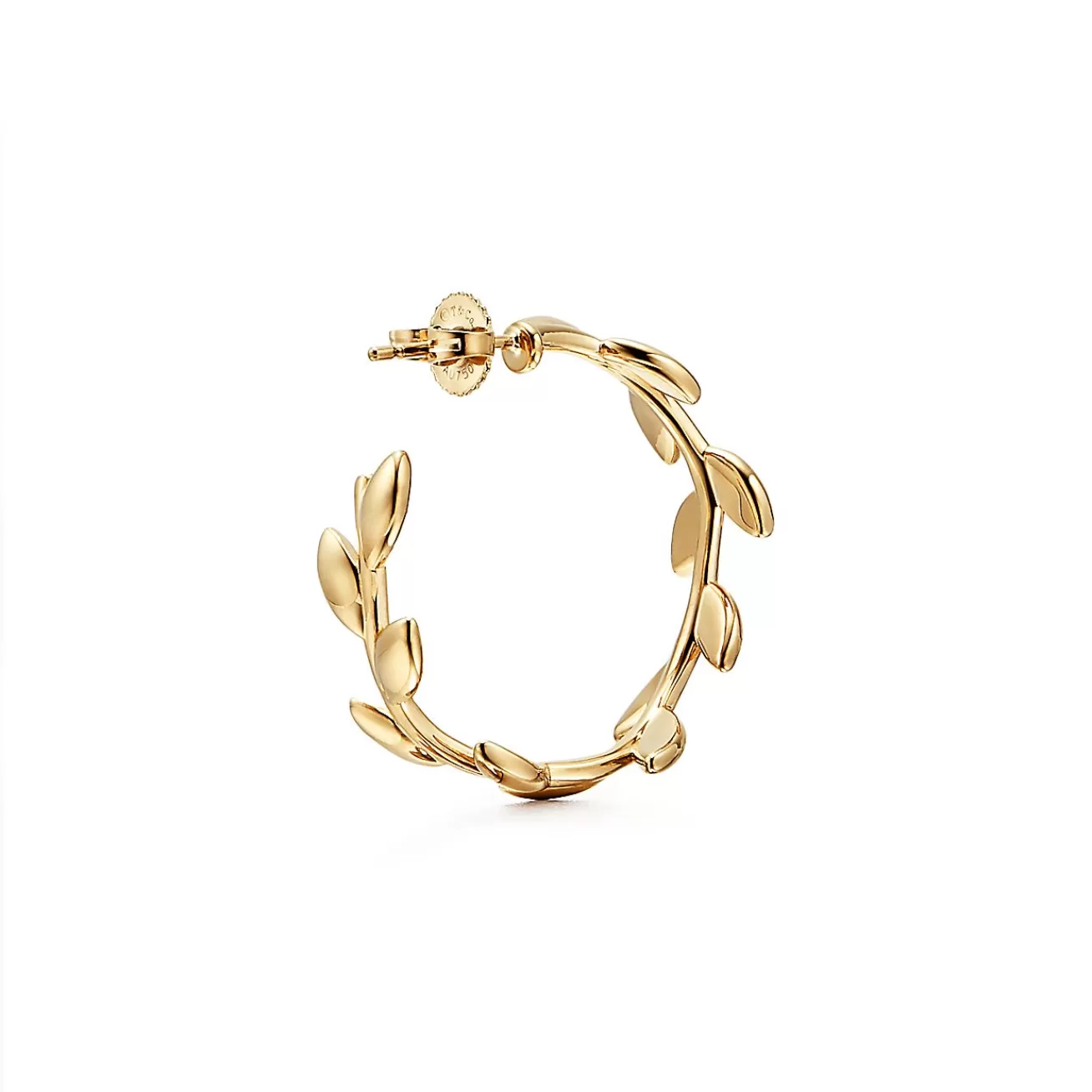 Tiffany & Co. Paloma Picasso® Olive Leaf hoop earrings in 18k gold. | ^ Earrings | Gifts for Her