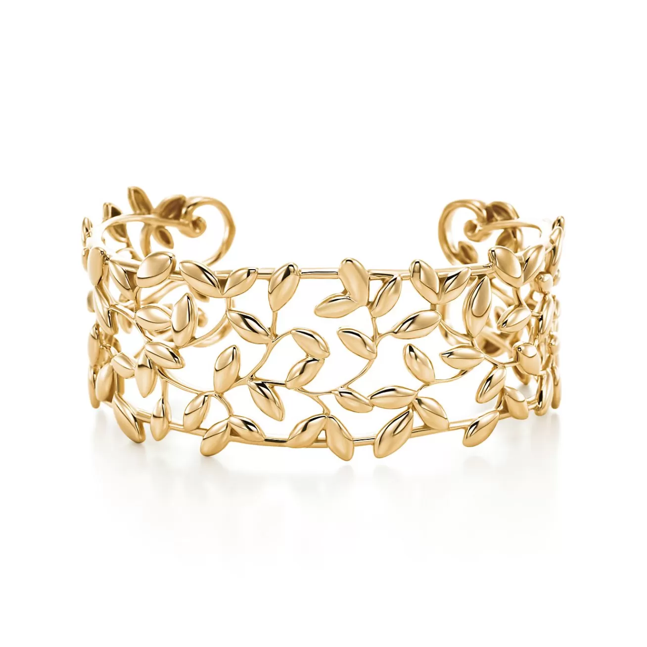 Tiffany & Co. Paloma Picasso® Olive Leaf narrow cuff in 18k gold, medium. | ^ Bracelets | Gold Jewelry