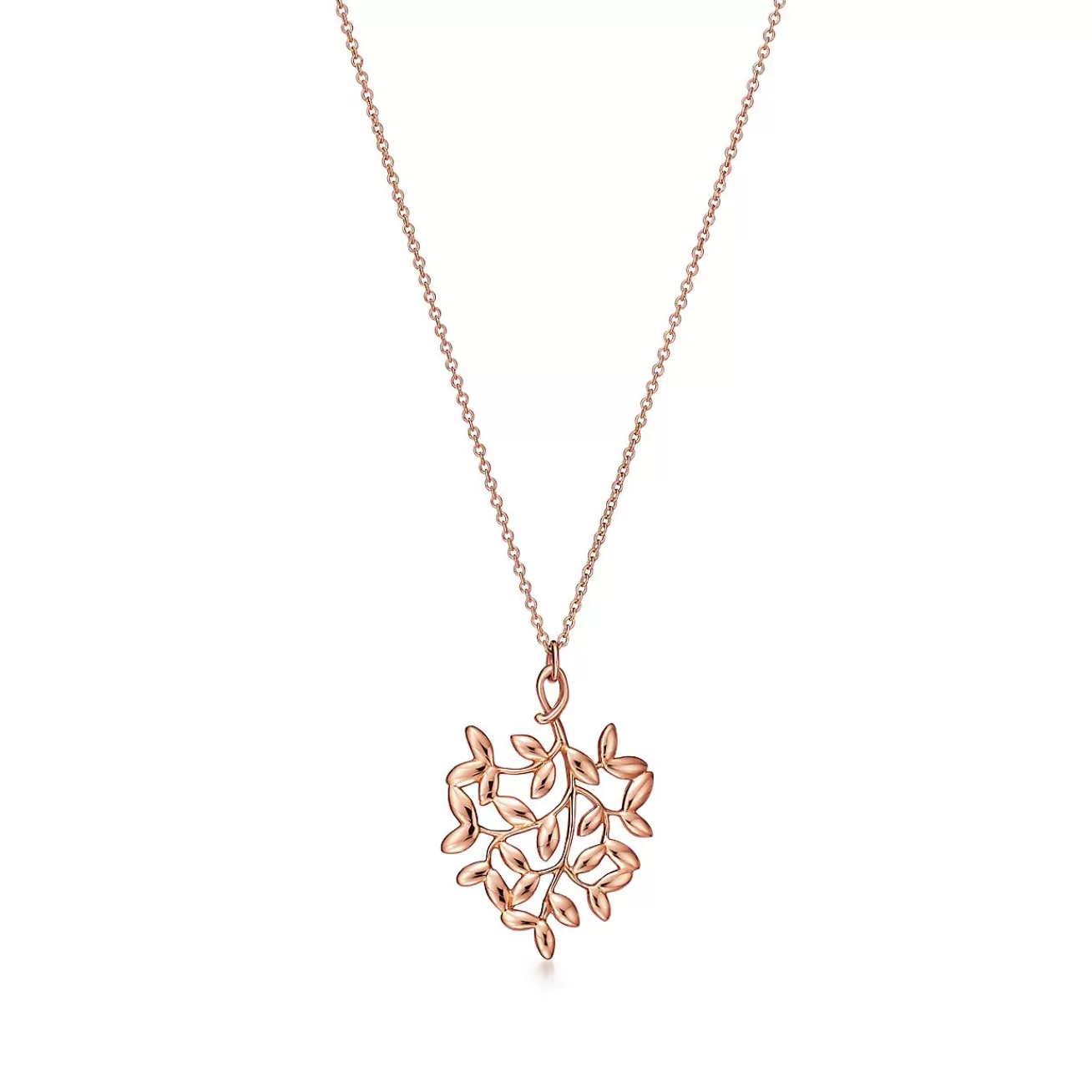 Tiffany & Co. Paloma Picasso® Olive Leaf pendant in 18k rose gold, small. | ^ Necklaces & Pendants | Rose Gold Jewelry