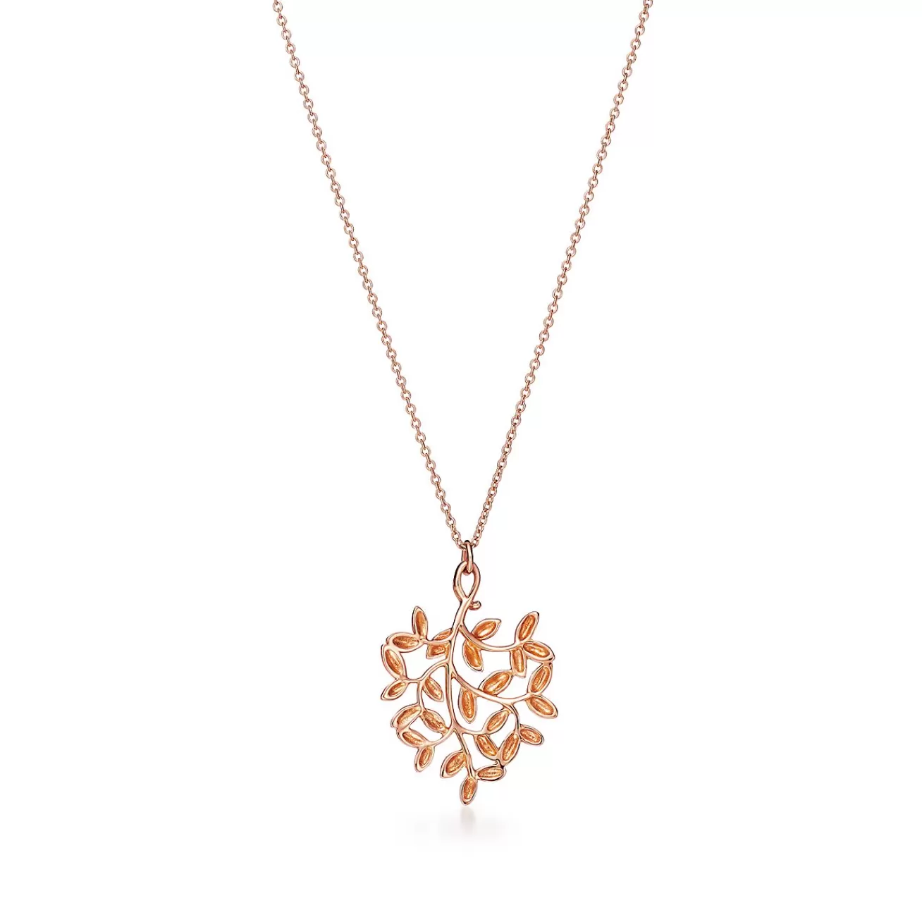 Tiffany & Co. Paloma Picasso® Olive Leaf pendant in 18k rose gold, small. | ^ Necklaces & Pendants | Rose Gold Jewelry