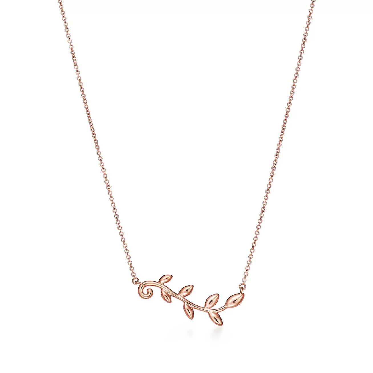 Tiffany & Co. Paloma Picasso® Olive Leaf vine pendant in 18k rose gold. | ^ Necklaces & Pendants | Rose Gold Jewelry