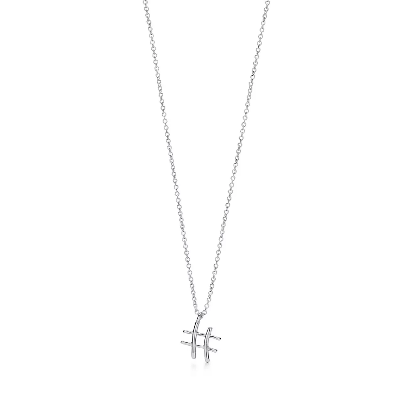 Tiffany & Co. Paloma's Graffiti hashtag pendant in sterling silver, small. | ^ Necklaces & Pendants | Sterling Silver Jewelry