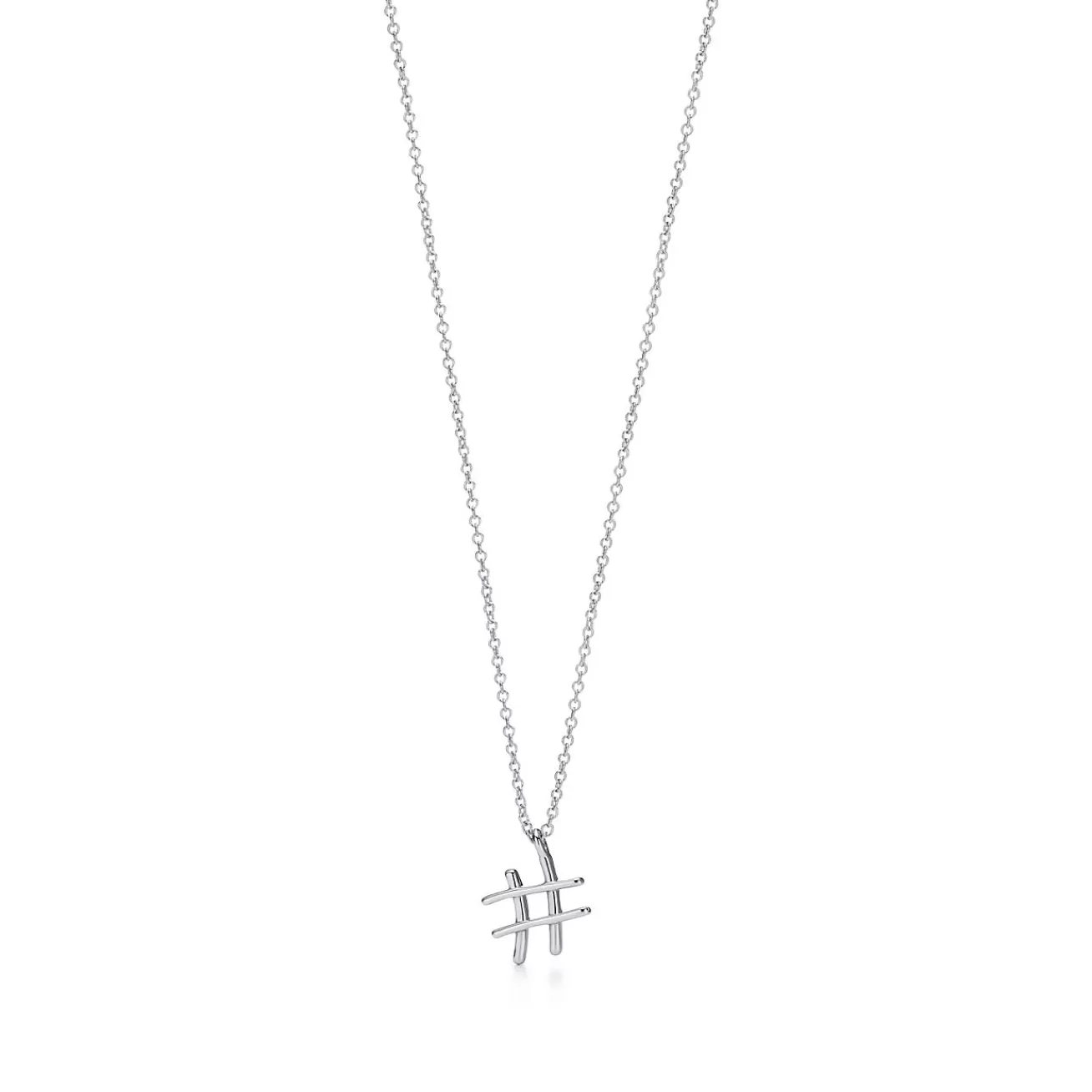 Tiffany & Co. Paloma's Graffiti hashtag pendant in sterling silver, small. | ^ Necklaces & Pendants | Sterling Silver Jewelry