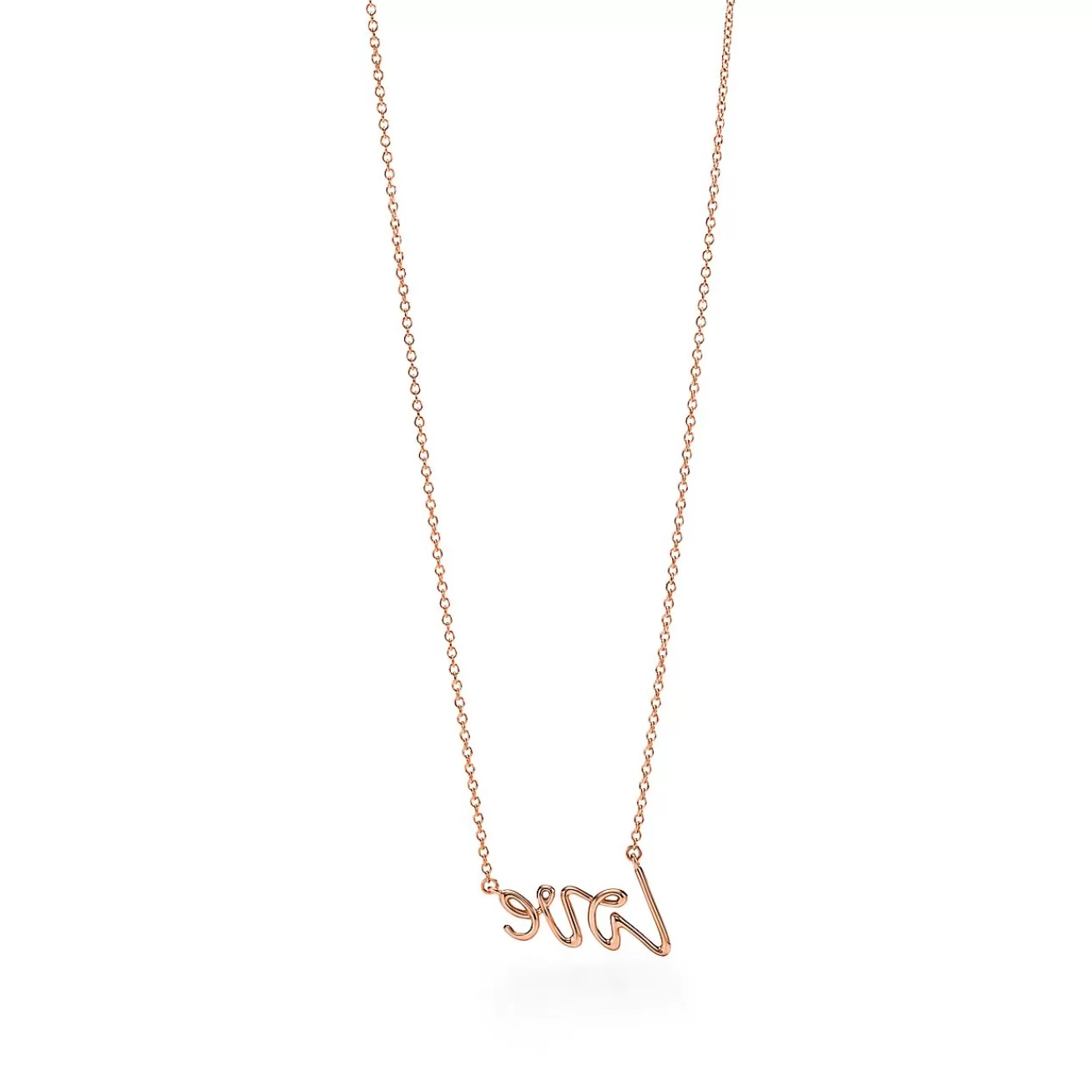 Tiffany & Co. Paloma's Graffiti love pendant in 18k rose gold, small. | ^ Necklaces & Pendants | Rose Gold Jewelry