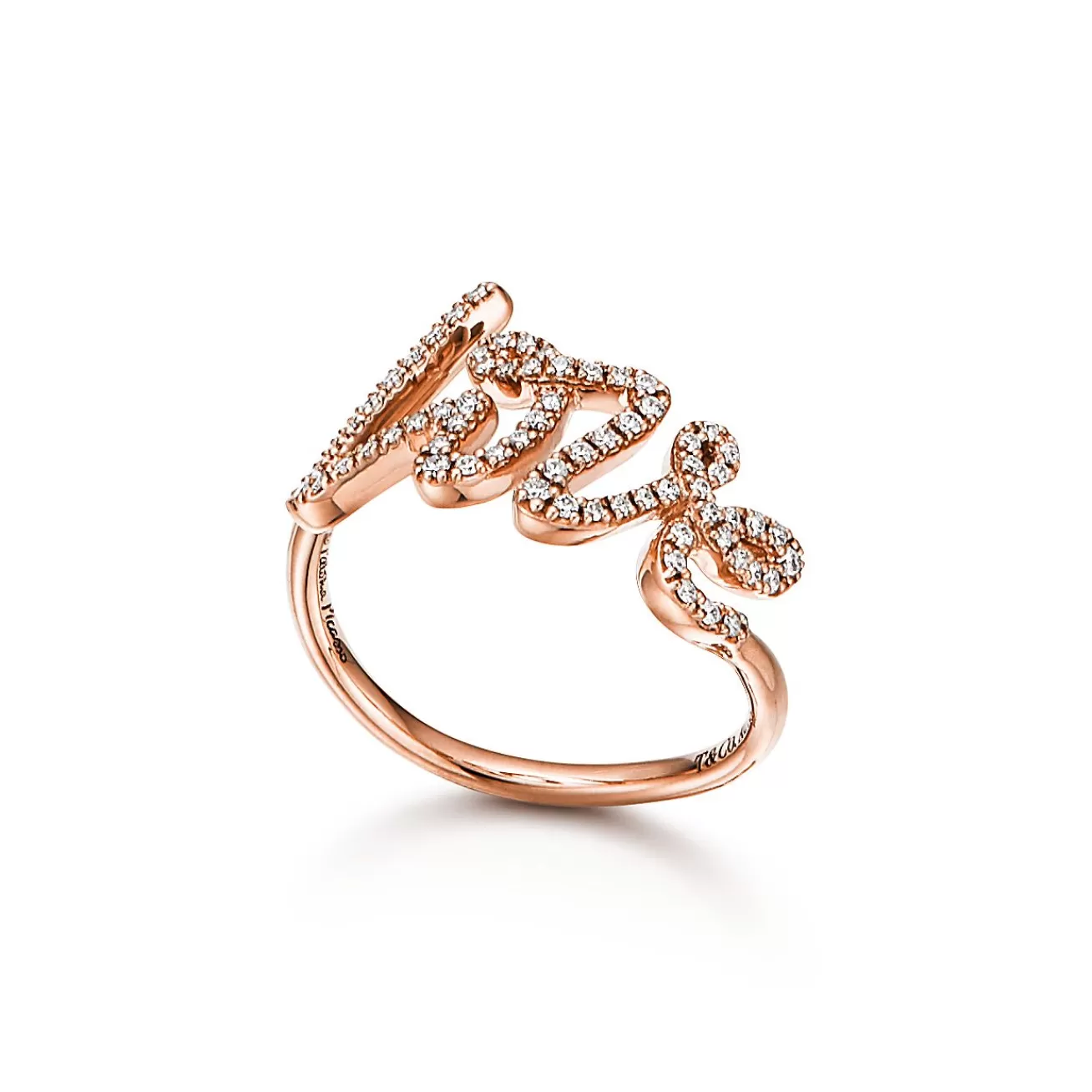 Tiffany & Co. Paloma's Graffiti Love Ring in Rose Gold with Diamonds, Small | ^ Rings | Rose Gold Jewelry