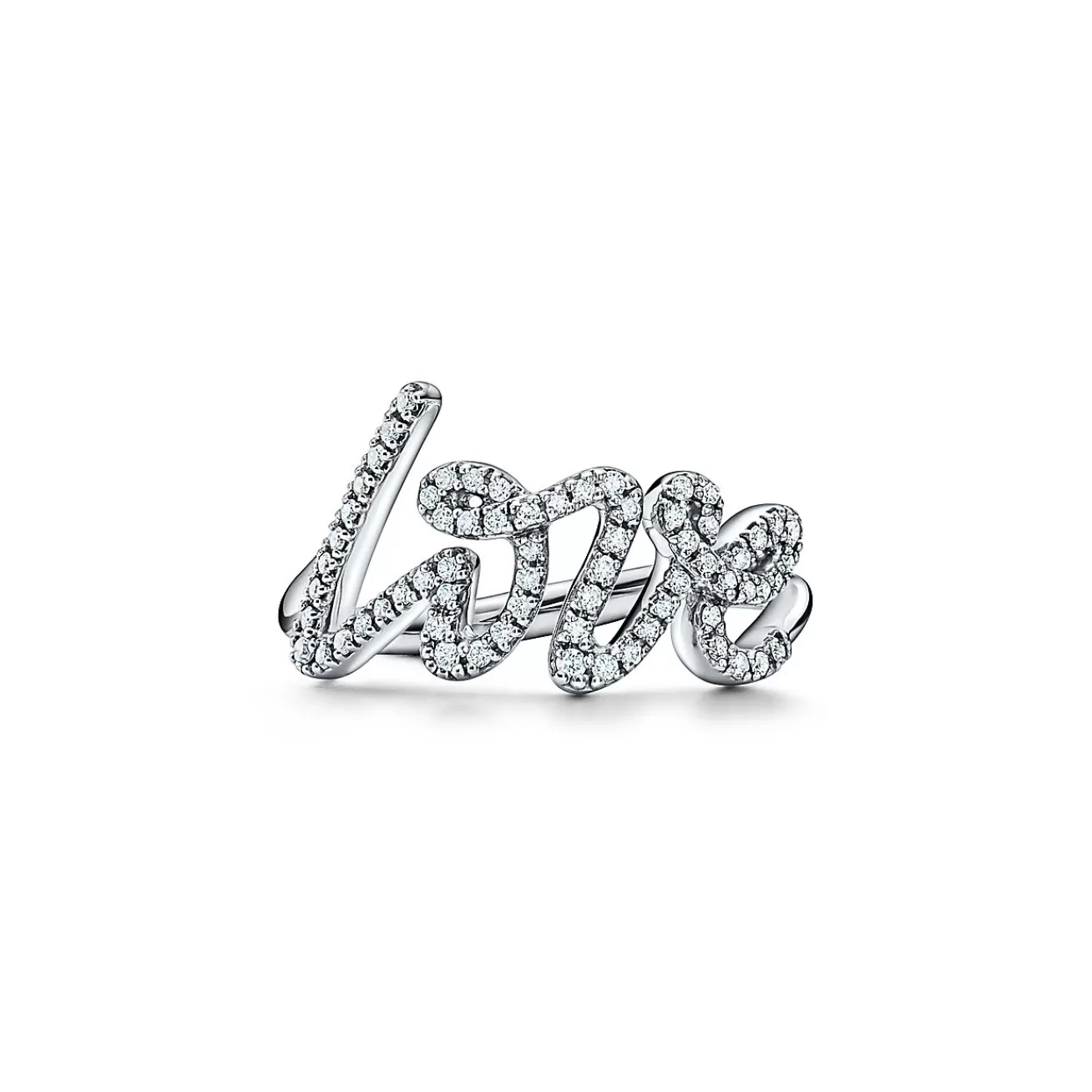 Tiffany & Co. Paloma's Graffiti Love Ring in White Gold with Diamonds, Small | ^ Diamond Jewelry | Paloma Picasso®