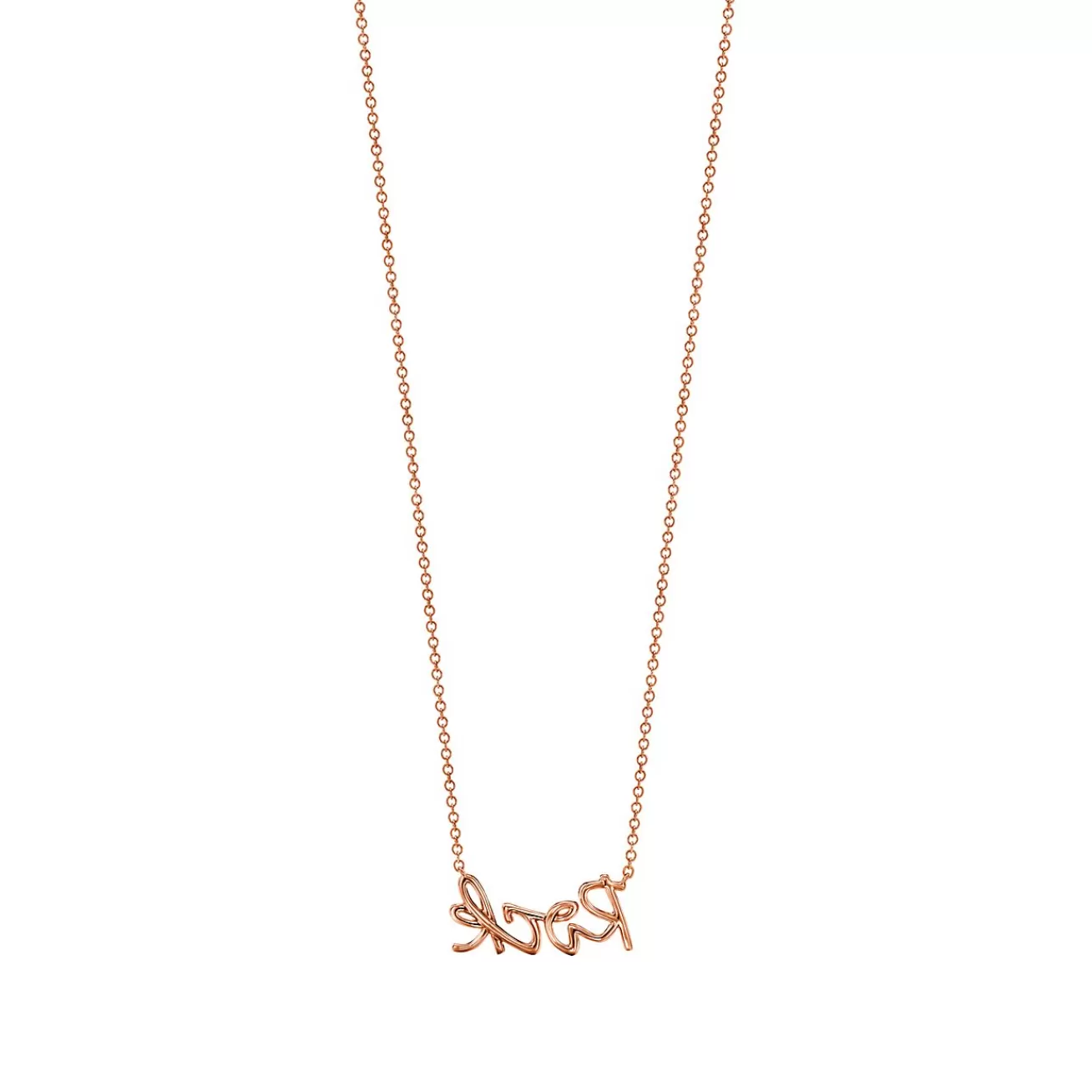 Tiffany & Co. Paloma's Graffiti rock pendant in 18k rose gold with diamonds. | ^ Necklaces & Pendants | Rose Gold Jewelry