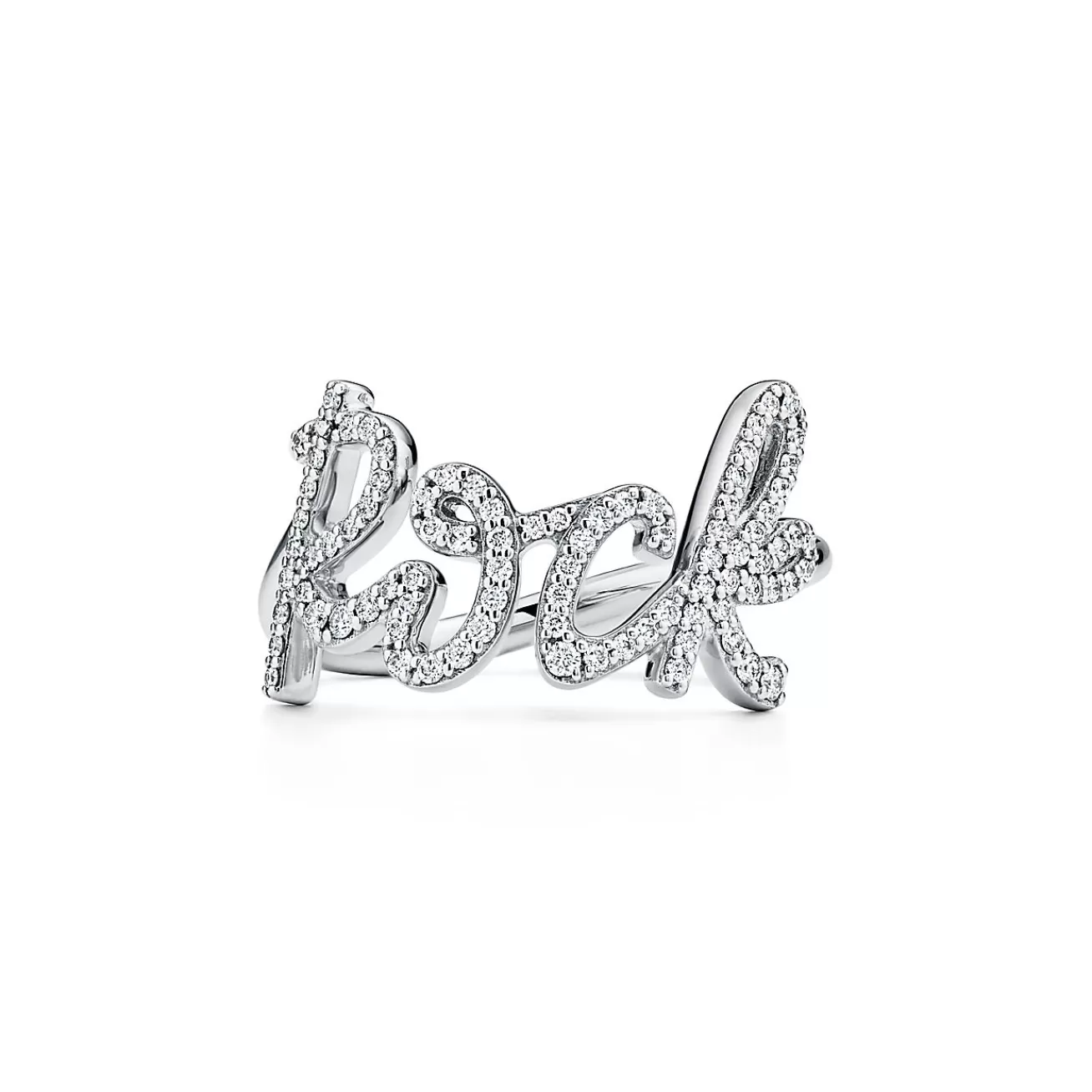 Tiffany & Co. Paloma's Graffiti Rock Ring in White Gold with Diamonds, Small | ^ Rings | Diamond Jewelry