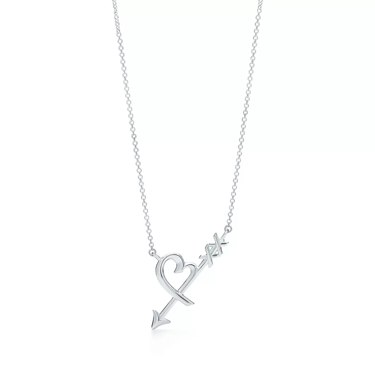Tiffany & Co. Paloma's Graffiti Sterling Silver Heart & Arrow Pendant | ^ Necklaces & Pendants | Sterling Silver Jewelry