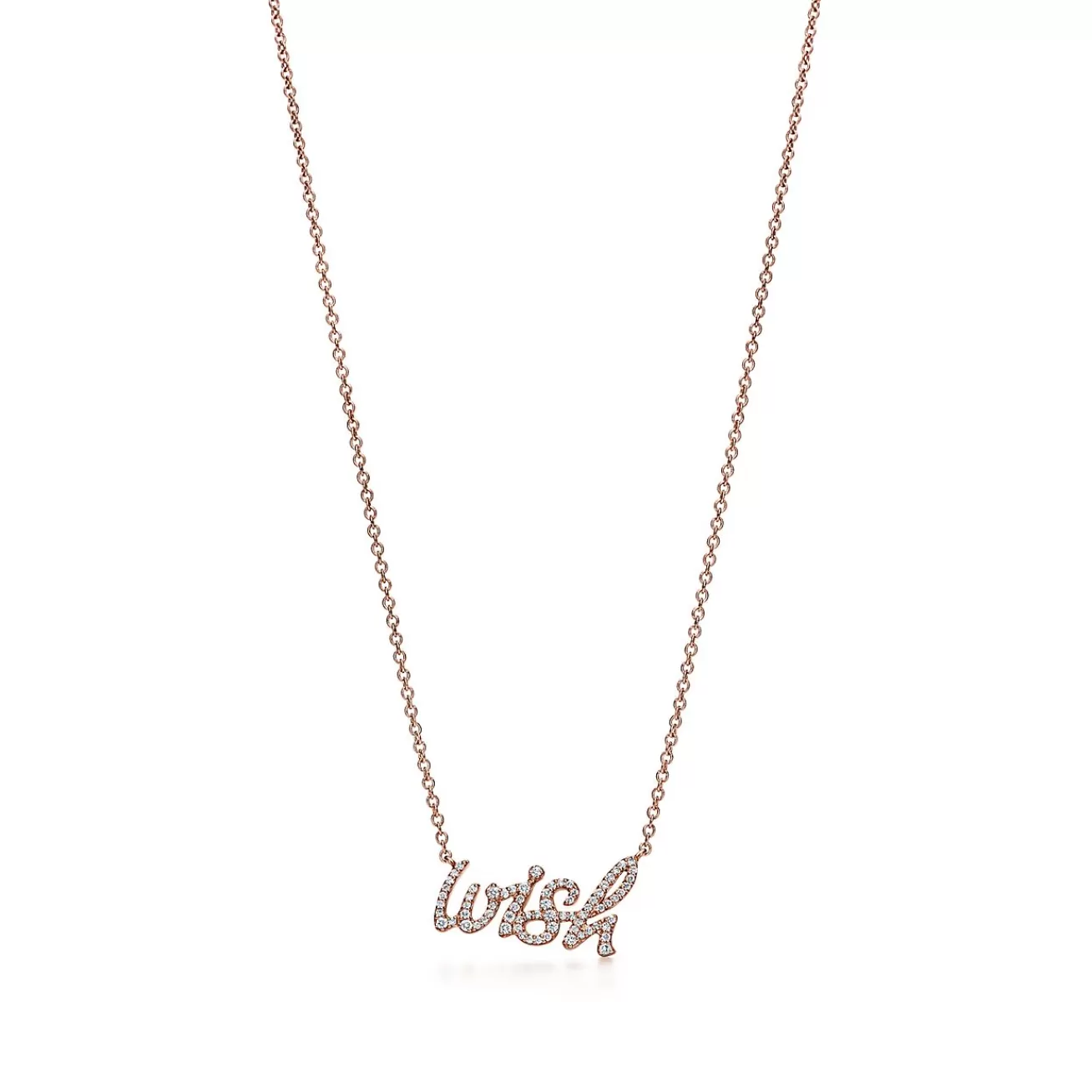 Tiffany & Co. Paloma's Graffiti wish pendant in 18k rose gold with diamonds. | ^ Necklaces & Pendants | Rose Gold Jewelry