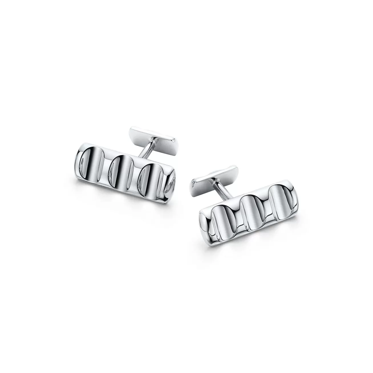 Tiffany & Co. Paloma's Groove™ bar cuff links in sterling silver. | ^ Paloma Picasso® | Him