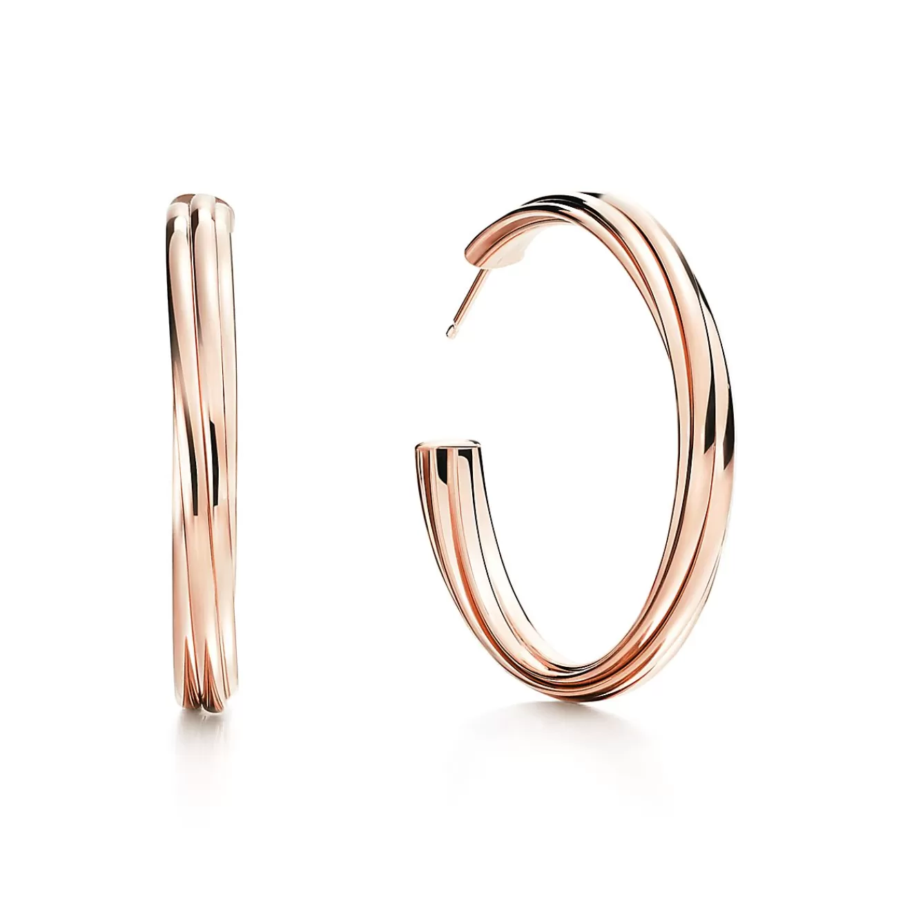 Tiffany & Co. Paloma's Melody hoop earrings in 18k rose gold, large. | ^ Hoop Earrings | Rose Gold Jewelry