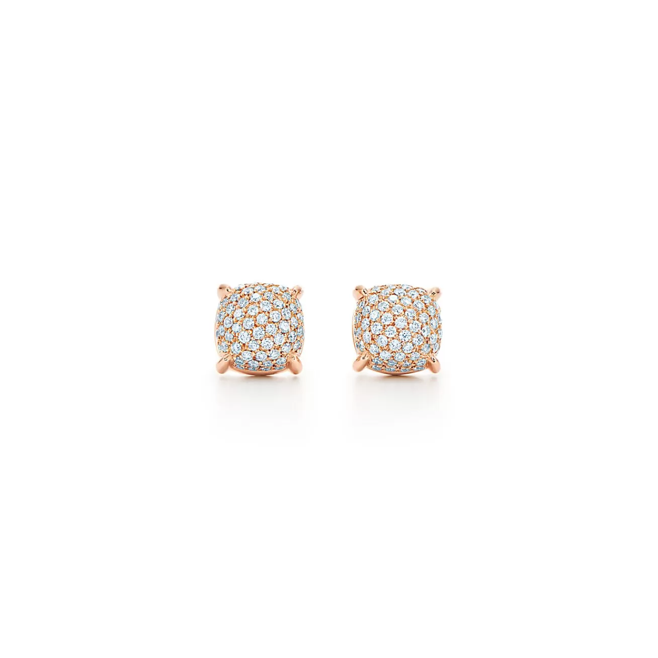 Tiffany & Co. Paloma's Sugar Stacks earrings in 18k rose gold with diamonds. | ^ Earrings | Rose Gold Jewelry
