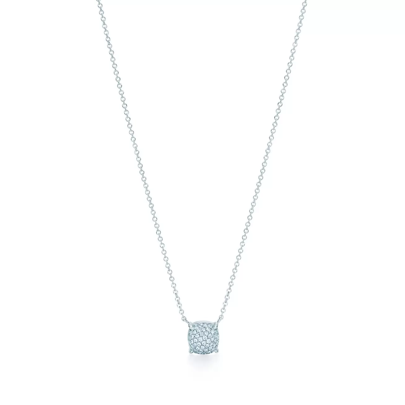 Tiffany & Co. Paloma's Sugar Stacks pendant in 18k white gold with diamonds. | ^ Necklaces & Pendants | Diamond Jewelry