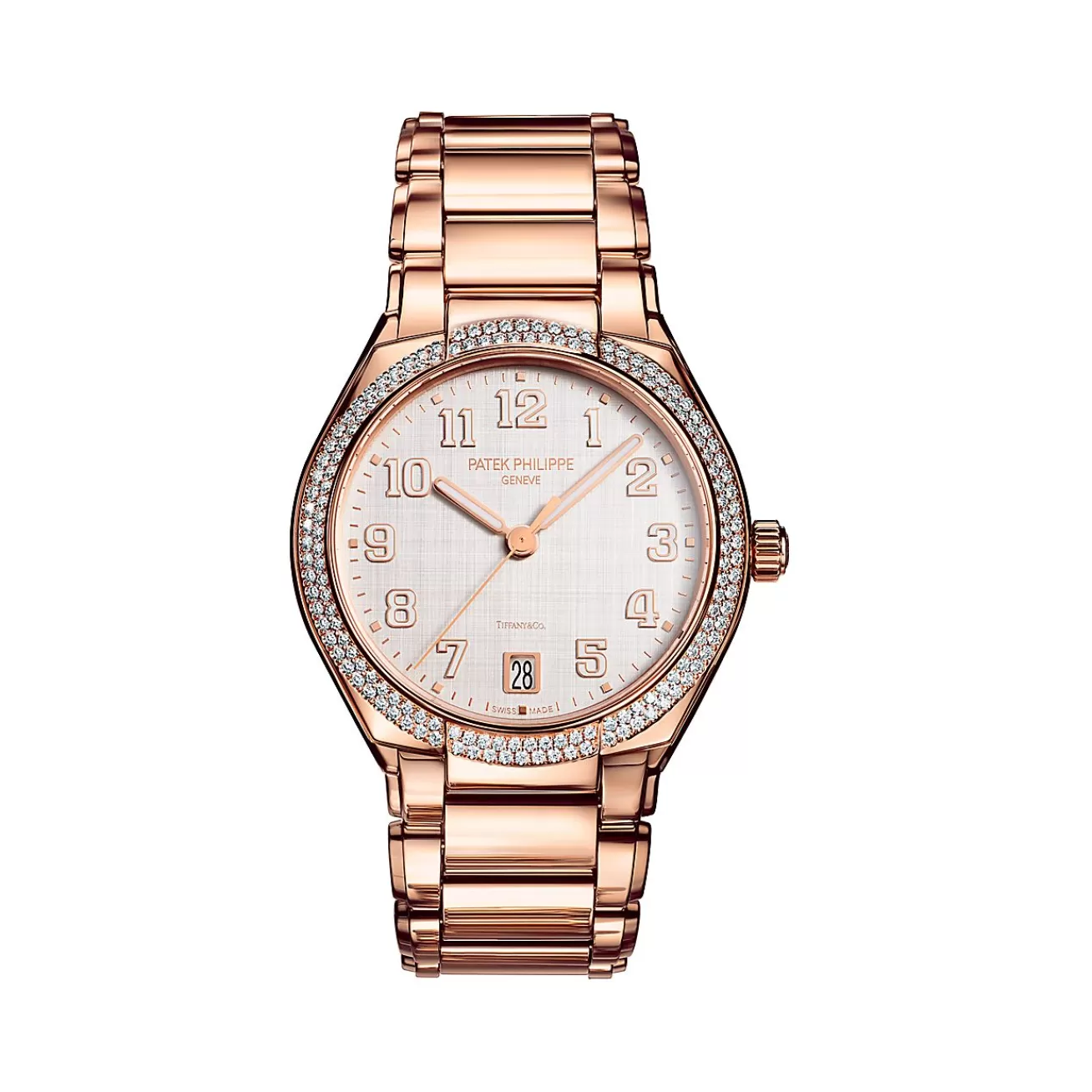 Tiffany & Co. Patek Philippe Twenty~4 women's watch in 18k rose gold with diamonds. | ^ Patek Philippe