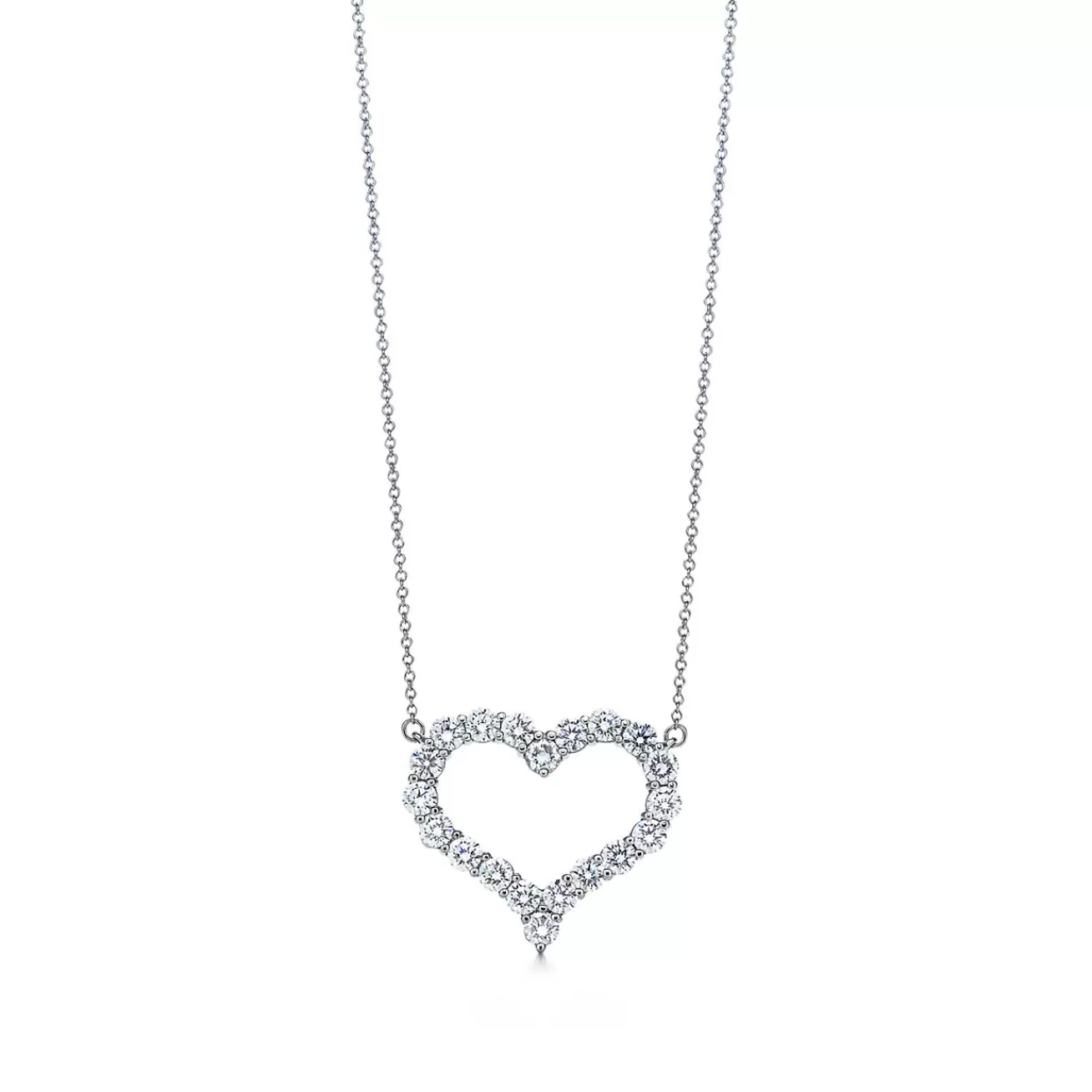 Tiffany & Co. Pendant in platinum with diamonds, large. | ^ Necklaces & Pendants | Platinum Jewelry