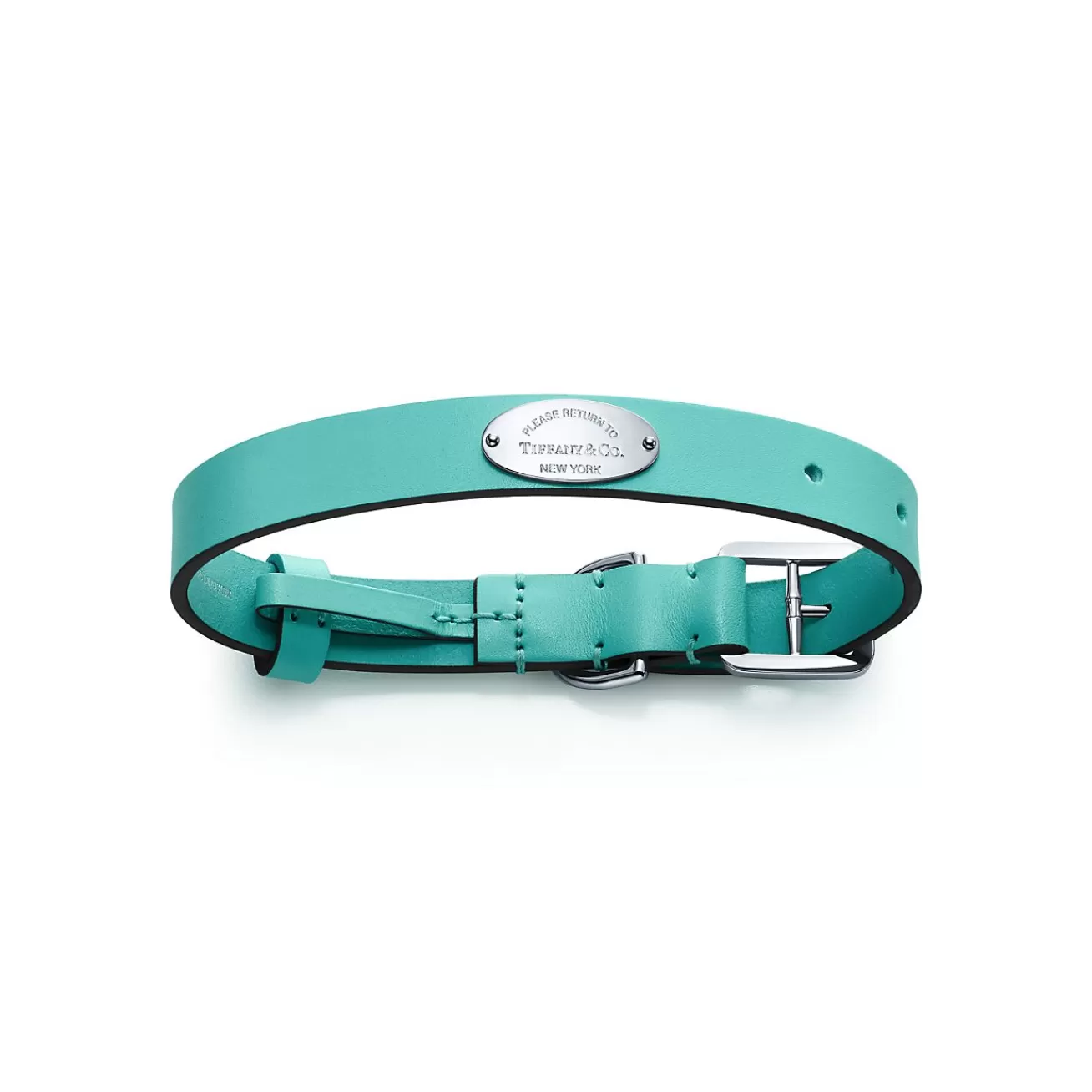 Tiffany & Co. Pet collar in Tiffany Blue® leather, medium. | ^ Tiffany Blue® Gifts